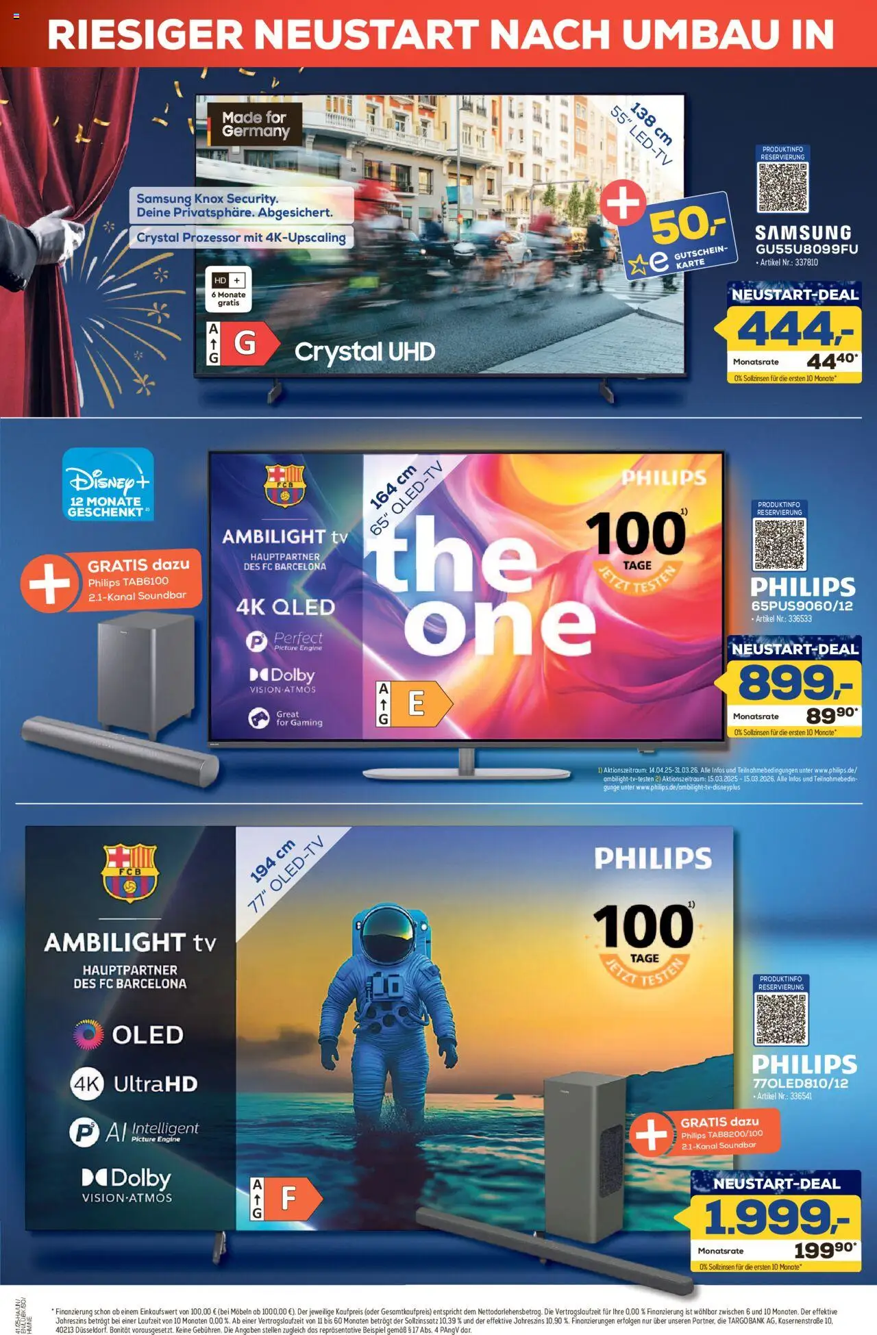 Euronics  Neustart  Angebote – gültig ab 02.10.2025 | Seite: 2 | Produkte: Philips, Samsung, Soundbar, TV