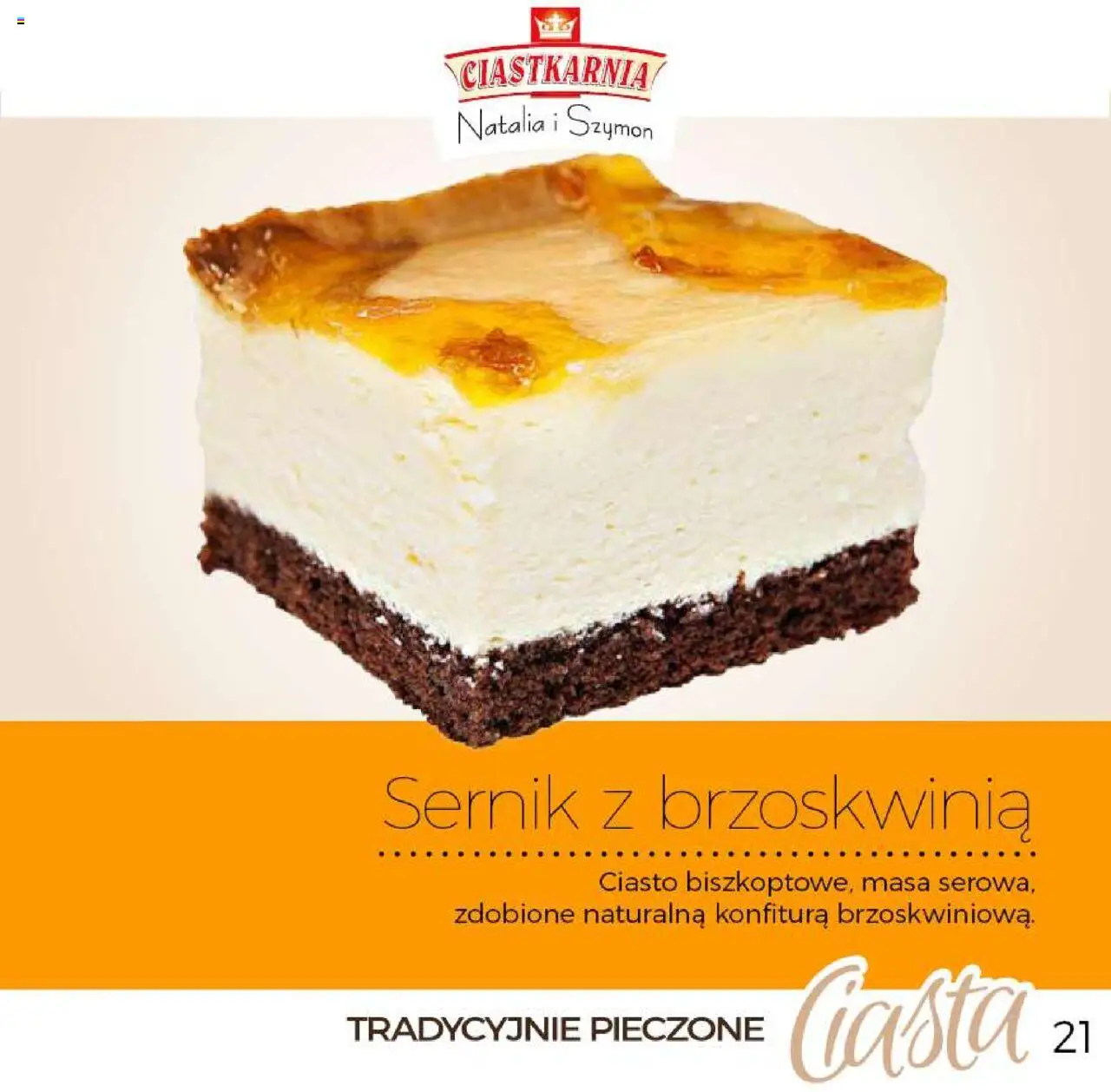 Topaz Gazetka - Ciast od 04.06.2025 | Strona: 21 | Produkty: Brzoskwinia, Ciasto