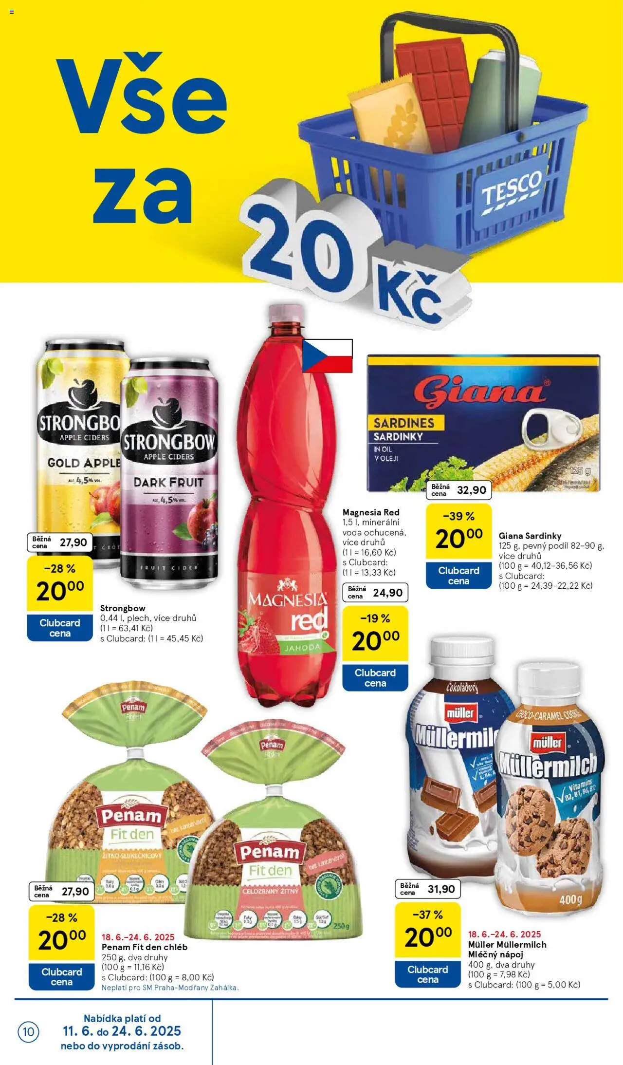 Tesco leták - Supermarket od 18.06.2025 | Strana: 10 | Produkty: Cider, Sardinky, Magnesia Red, Müllermilch