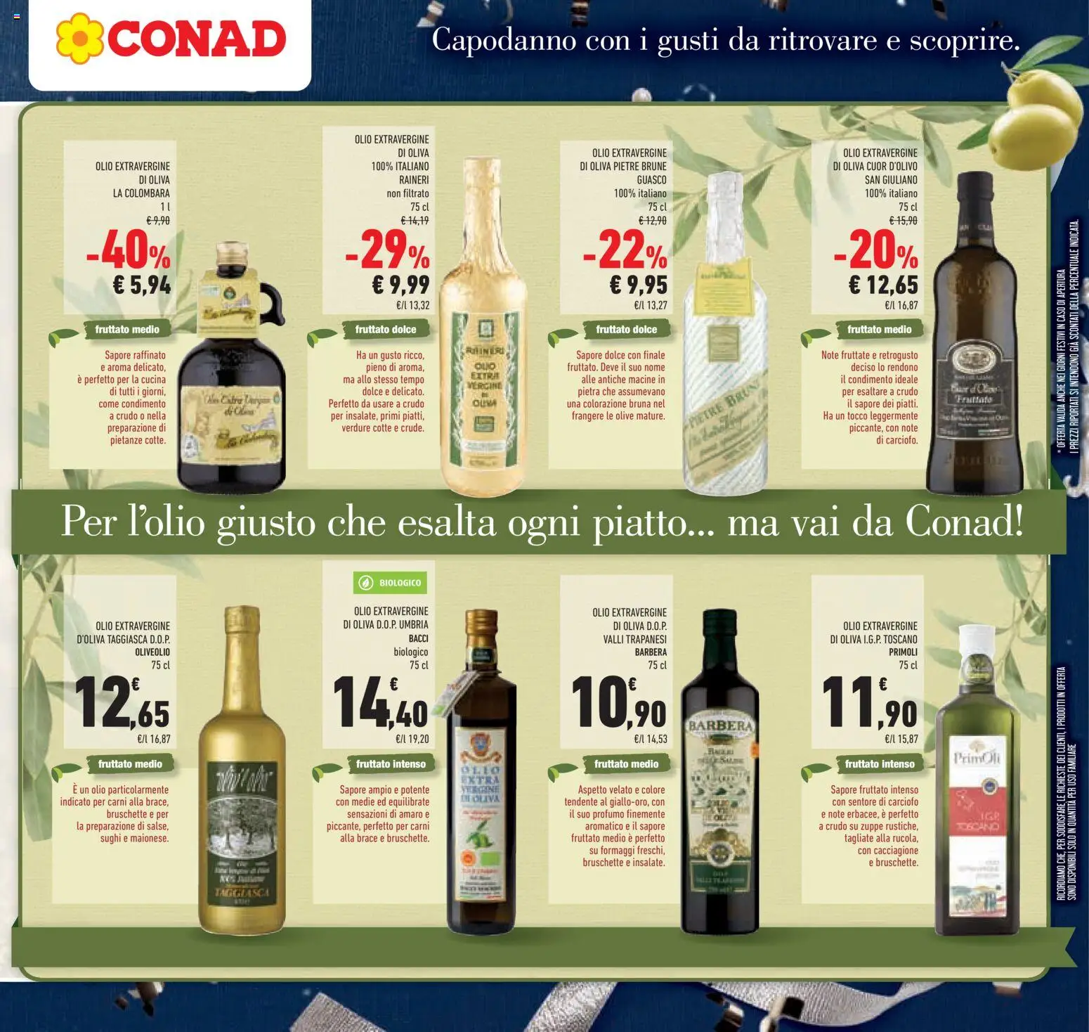Volantino Conad del 27.12.2025 | Pagina: 20 | Prodotti: Verdure, Olio, Piatto, Amaro