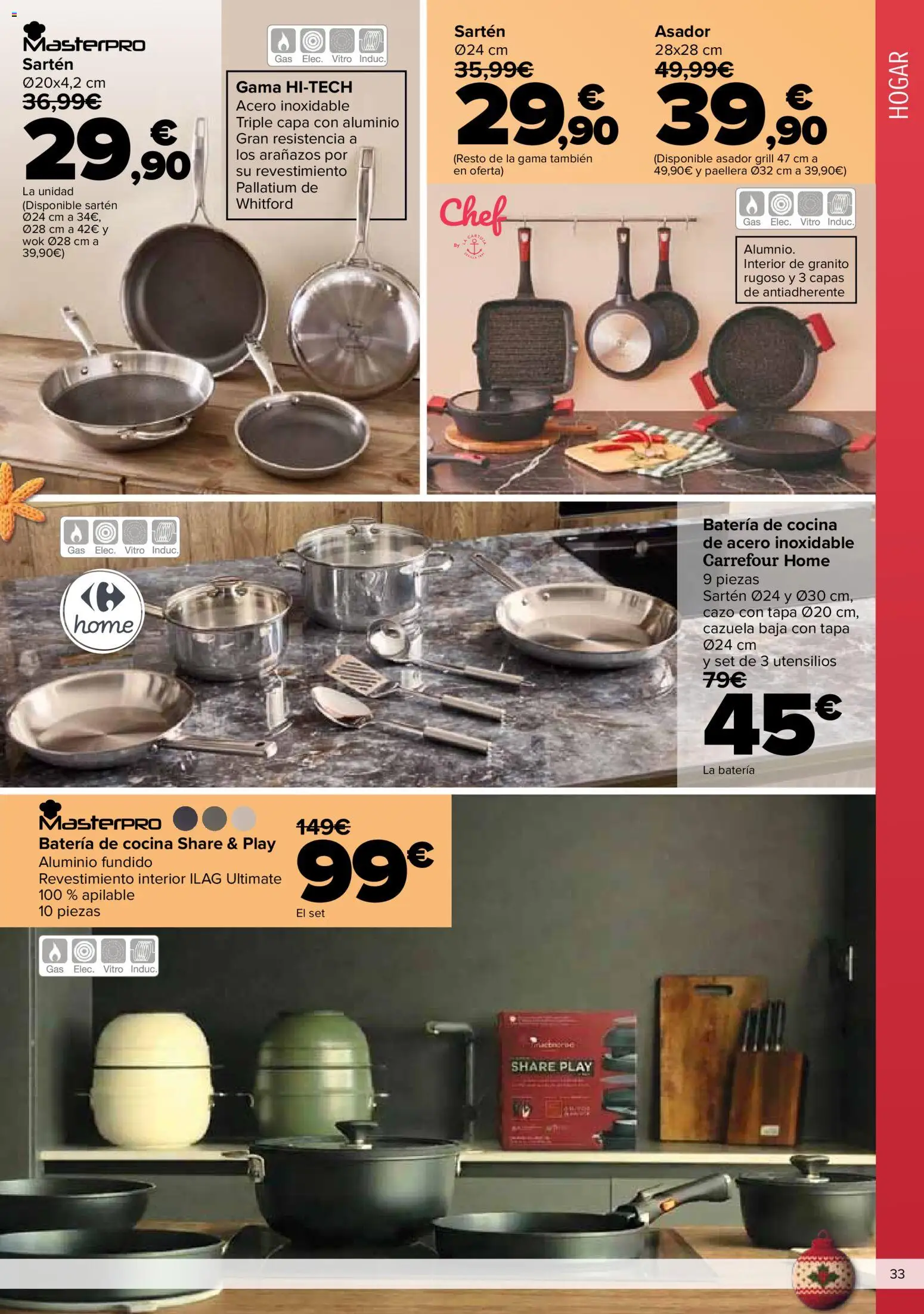 Carrefour folleto │ válido desde el 03.12.2025 | Página: 33 | Productos: Cocina, Batería