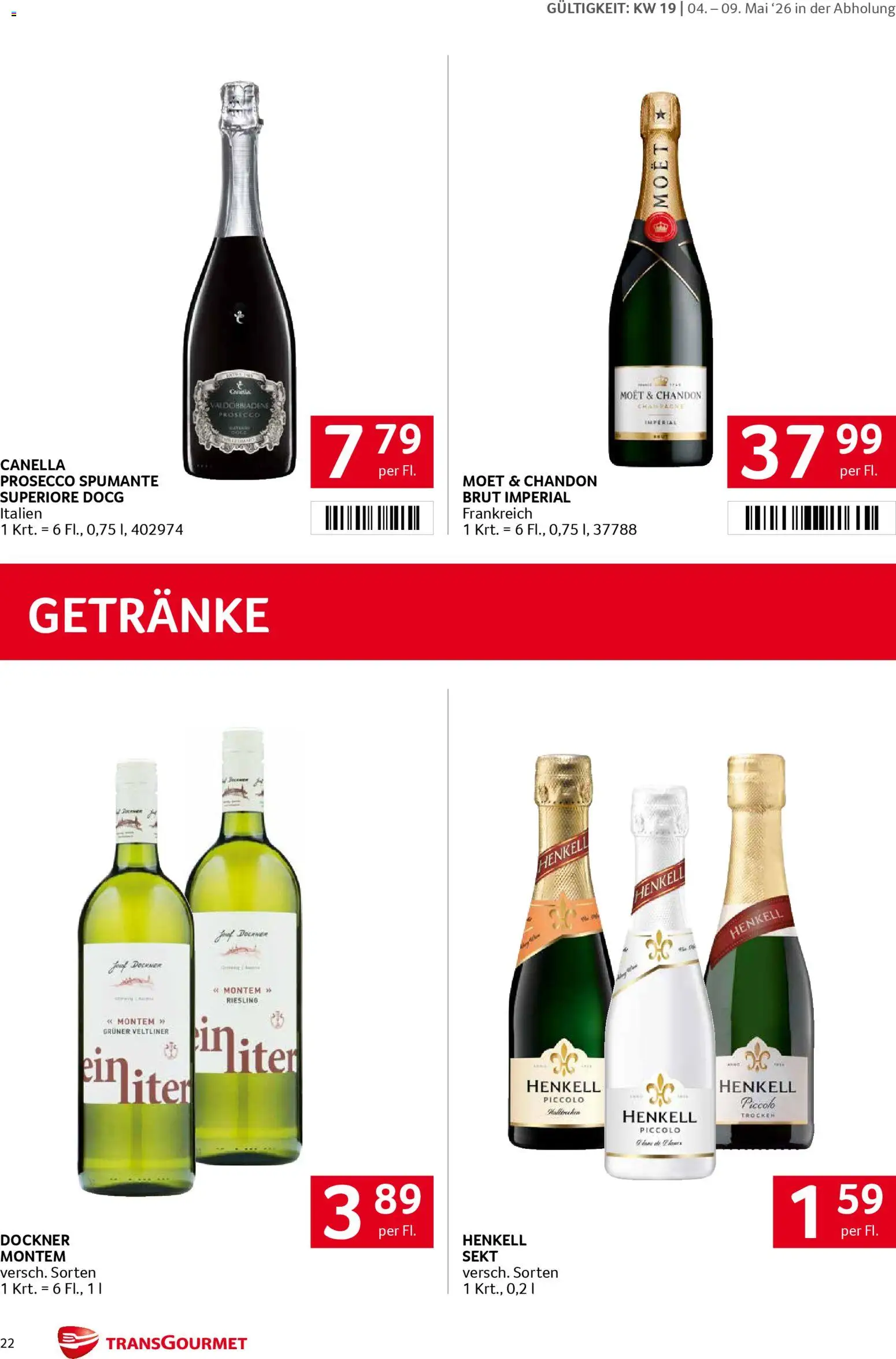 Transgourmet Flugblatt gültig ab 04.05.2026 | Seite: 22