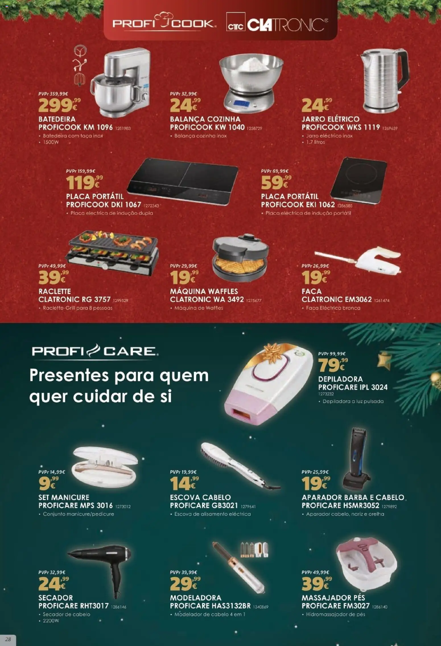 Radio Popular - Especial Natal │ válido de 05.12.2025 | Página: 28 | Produtos: Faca, Depiladora, Aparador, Máquina de waffles