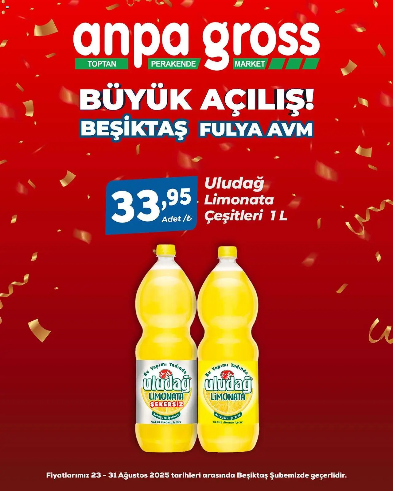 Anpa Gross Büyük Açılış - 23.08.2025 tarihinden itibaren geçerlidir | Sayfa: 60 | Ürünler: Limonata