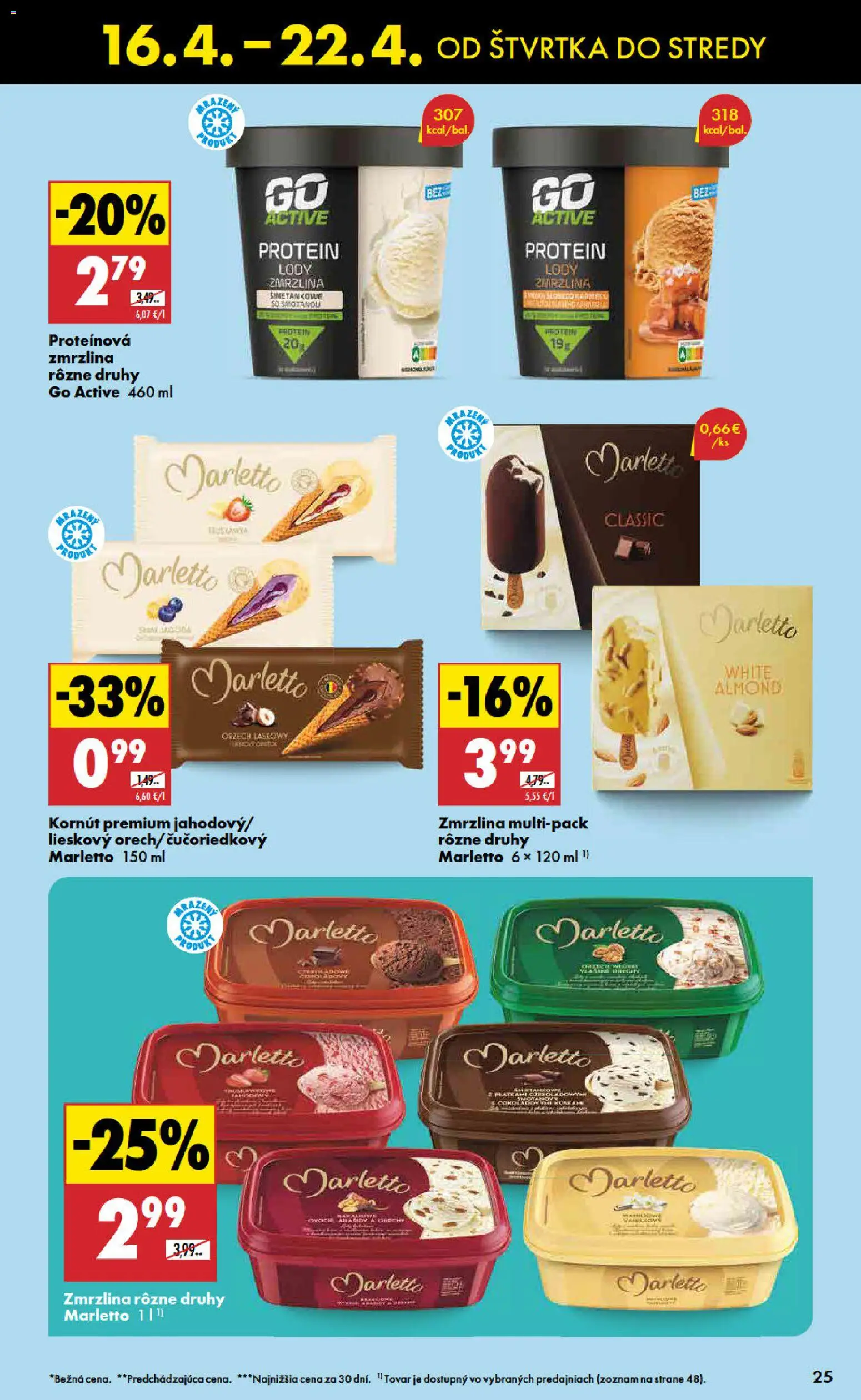 Nové Biedronka akcie – leták je platný od 16.04.2026 | Strana: 25 | Produkty: Protein, Zmrzlina