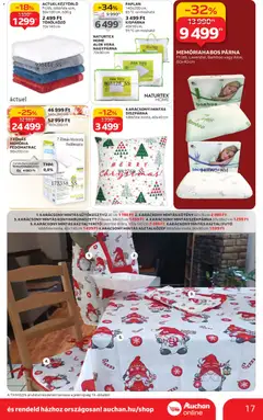 Auchan - Karácsonyi ajándék ajánlataink - amely érvényes a következő dátumtól: 13.11.2025 | Oldal: 17 | Termékek: Székpárna, Asztalterítő, Aloe vera, Díszpárna