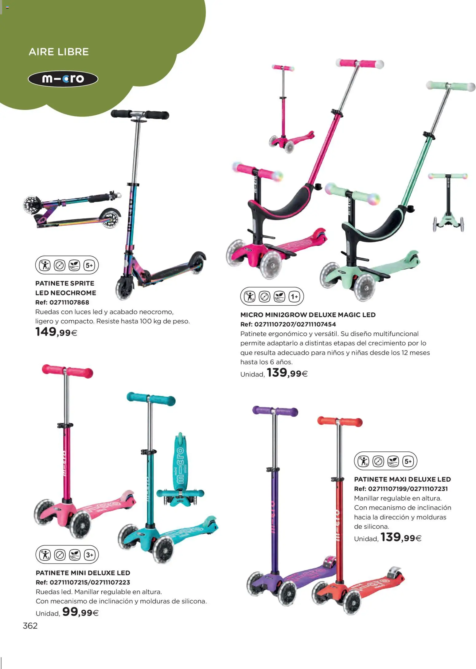 El Corte Inglés ofertas │ válido desde el 27.10.2025 | Página: 362 | Productos: Patinete, Πρίζες