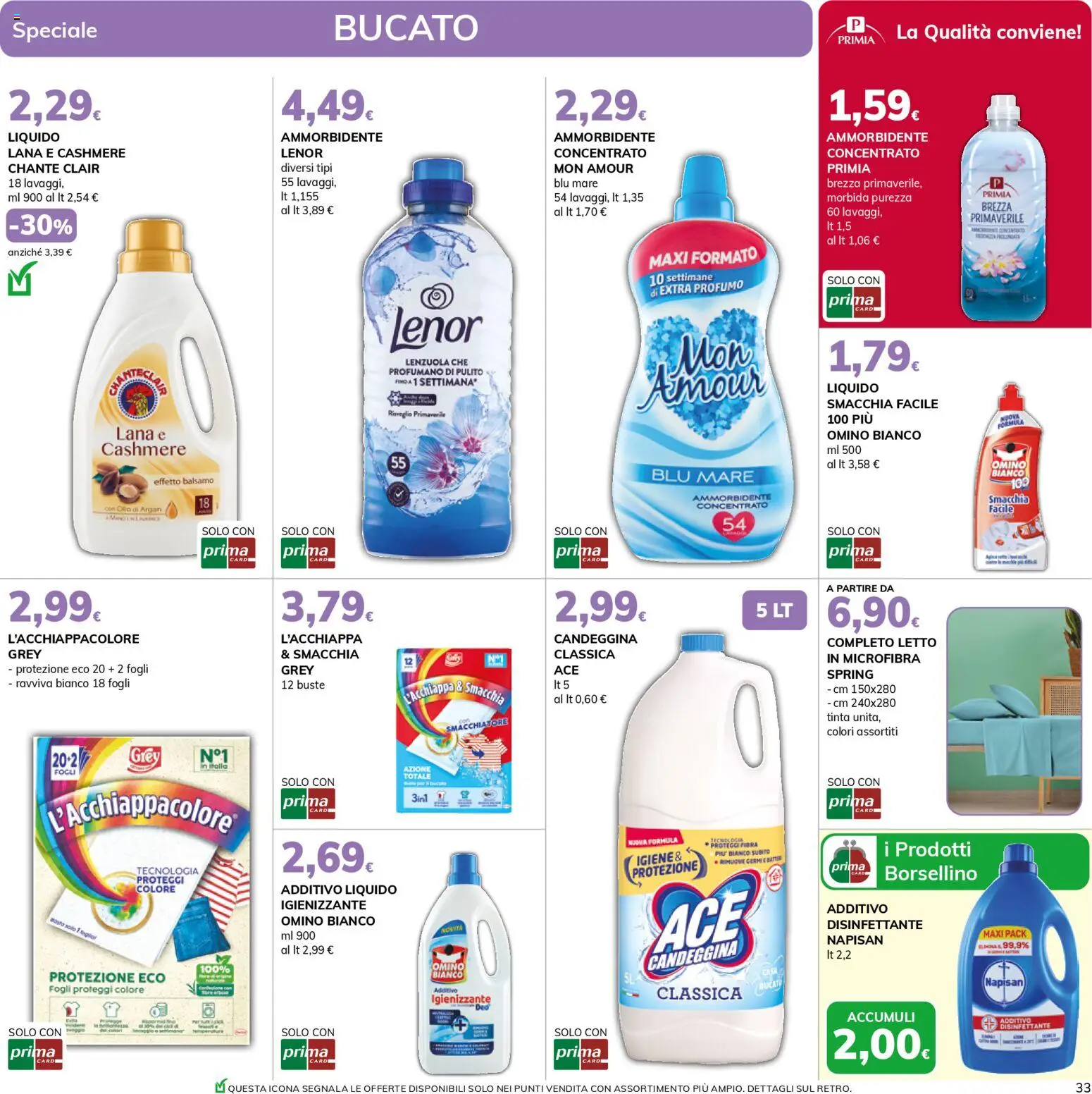 Volantino Basko del 07.04.2026 | Pagina: 33 | Prodotti: Balsamo, Ammorbidente, Candeggina, Profumo