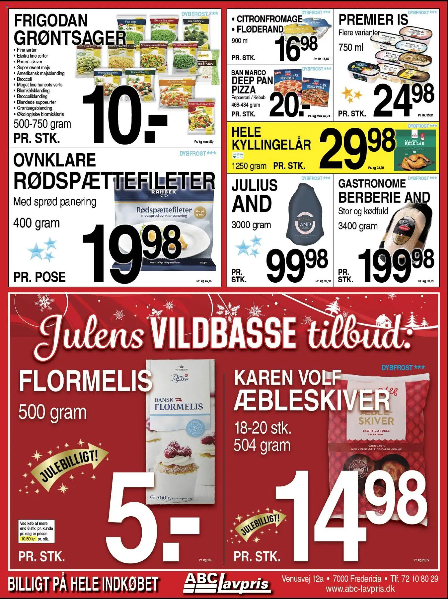 Abc Lavpris tilbudsavis – gyldig fra 10.12.2025 | Side: 5 | Produkter: Pizza, Kebab, Majs, Is