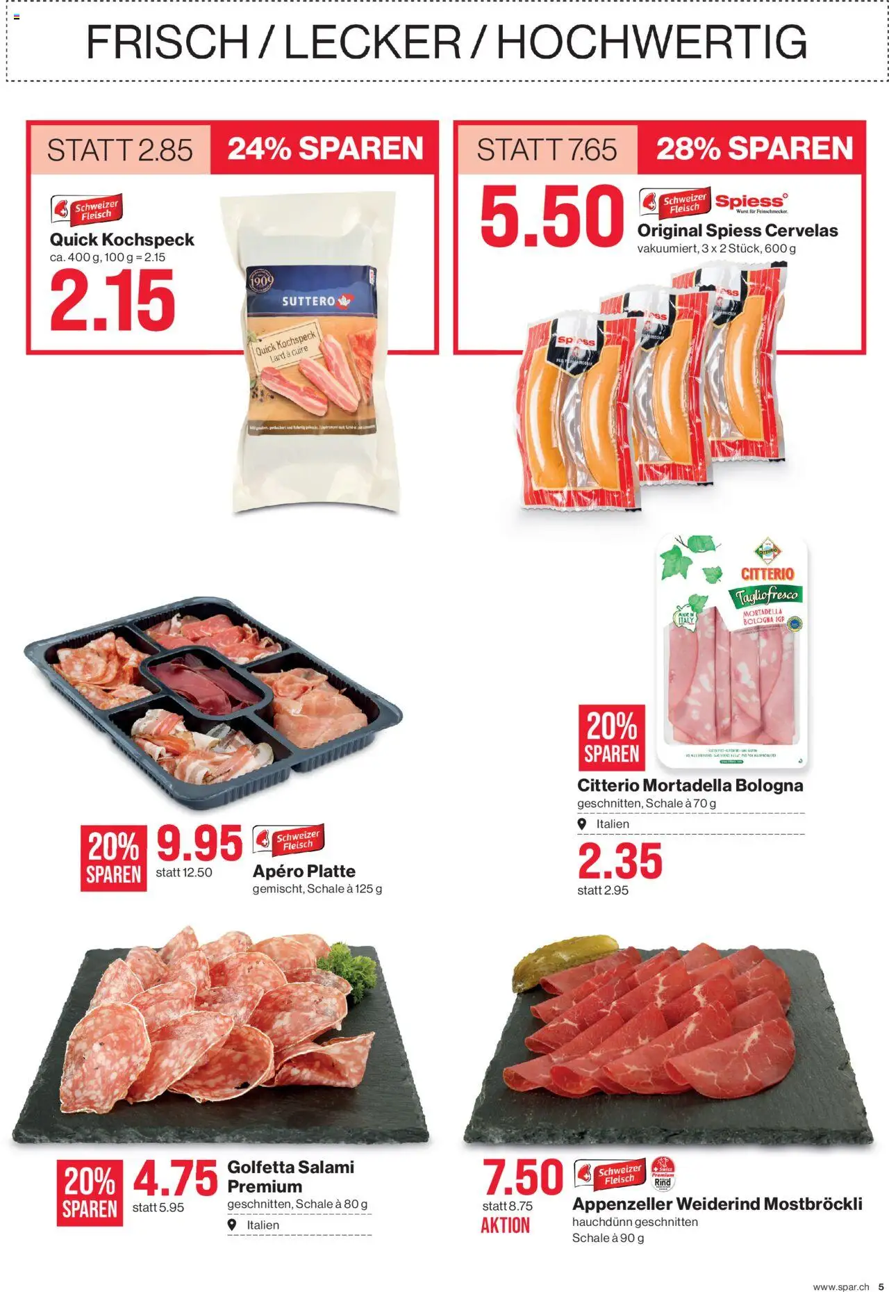 SPAR Aktionen – gültig ab 10.10.2025 | Seite: 5 | Produkte: Salami, Wurst