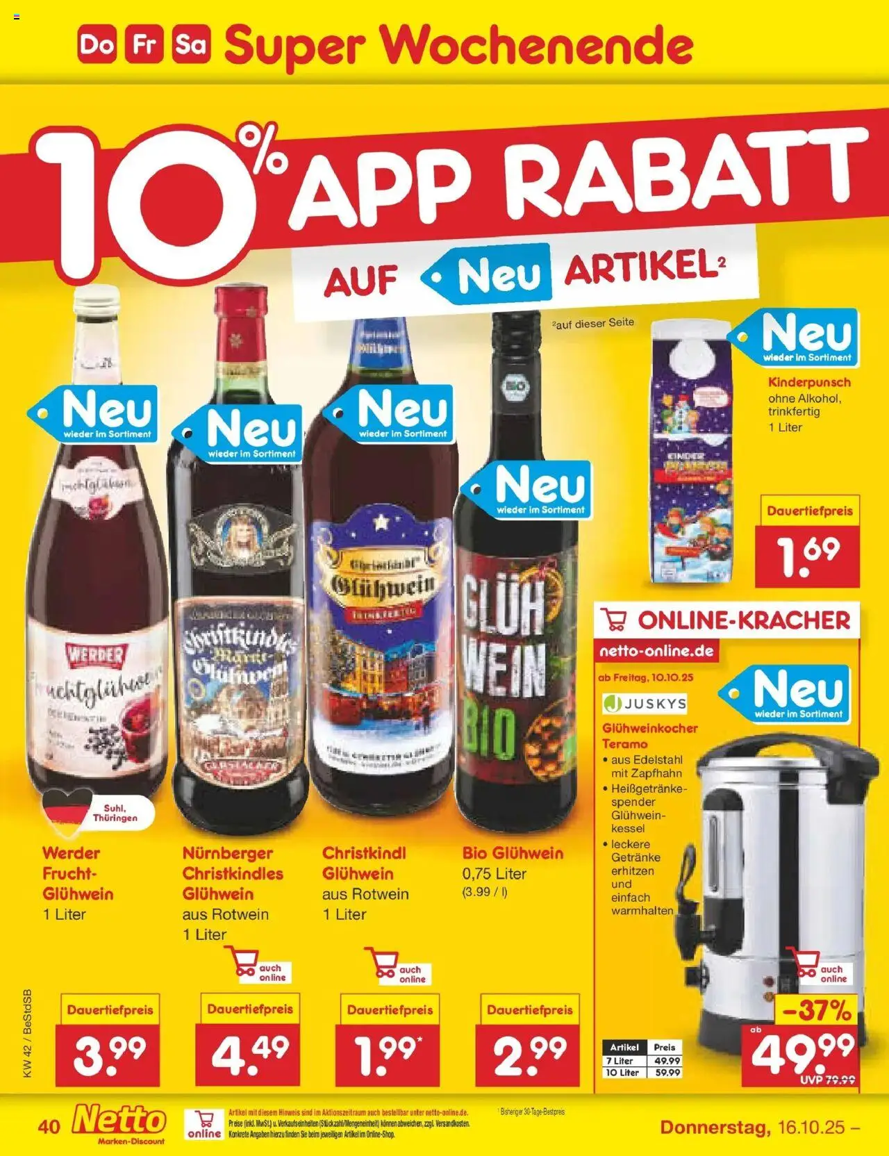 Netto Marken-Discount Prospekt 	 – gültig ab 13.10.2025 | Seite: 46 | Produkte: Rotwein, Wein