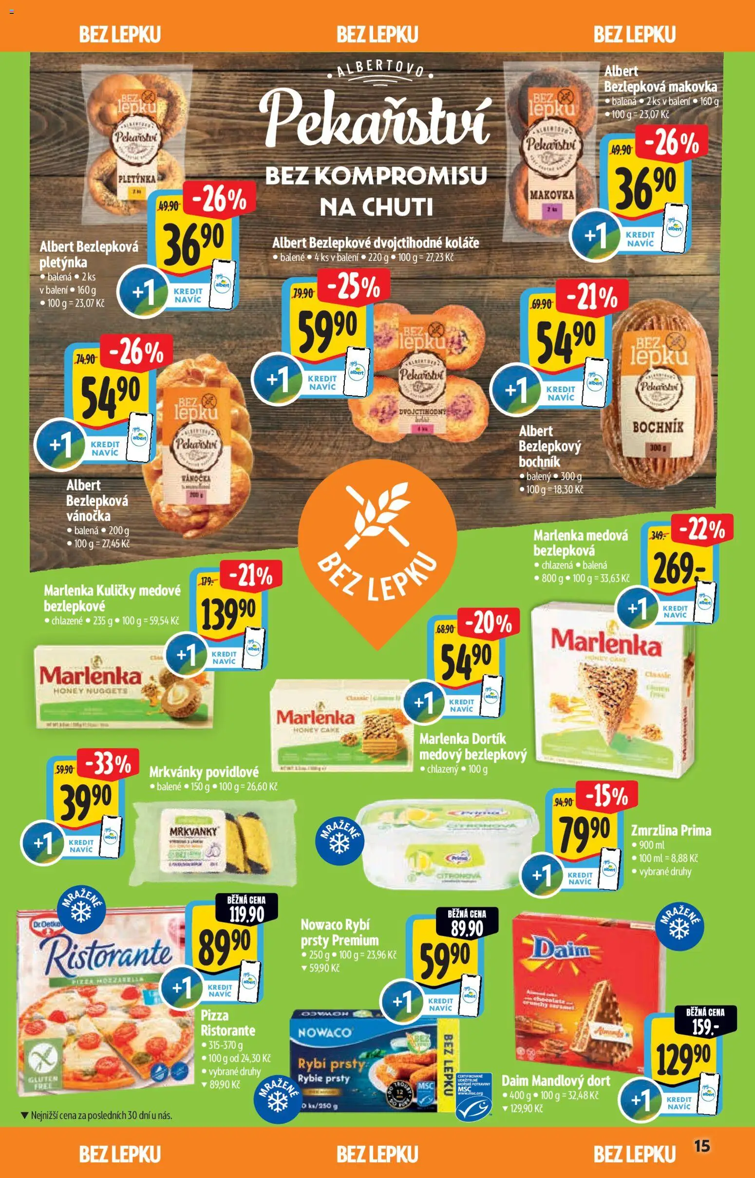 Albert katalog - Hypermarket od 14.01.2026 | Strana: 15 | Produkty: Marlenka kuličky, Zmrzlina, Rybí prsty, Kuličky