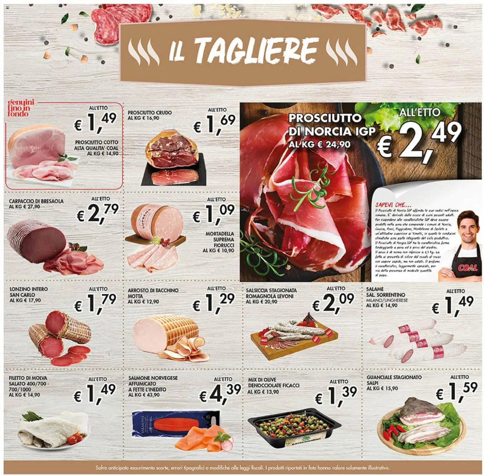 Volantino Coal del 09.01.2026 | Pagina: 17 | Prodotti: Prosciutto Cotto, Bresaola, Salsiccia, Guanciale