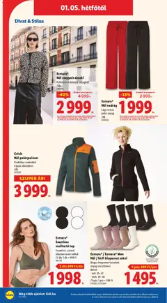 Esmara® / Esmara® Men Női / férfi biopamut zokni, Magas biopamut-tartalmú anyag elasztánnal. Méret: - női: 35-42 - férfi: 39-46 /5 pár; 1 pár = 299 Ft - amely érvényes a következő dátumtól: 02.01.2026 | Oldal: 46