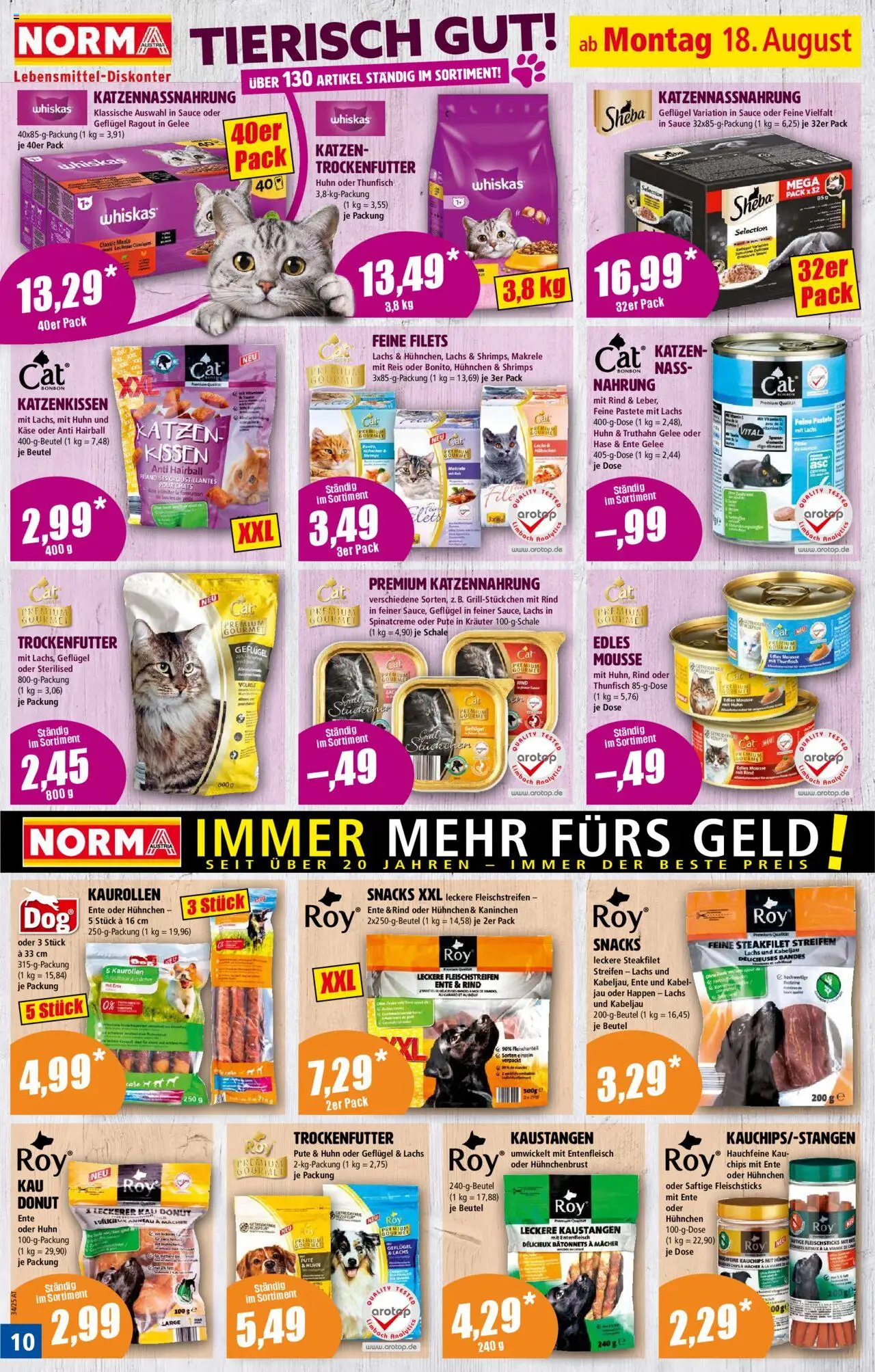Norma Flugblatt gültig ab 18.08.2025 | Seite: 10 | Produkte: Kabel, Kissen, Käse, Reis