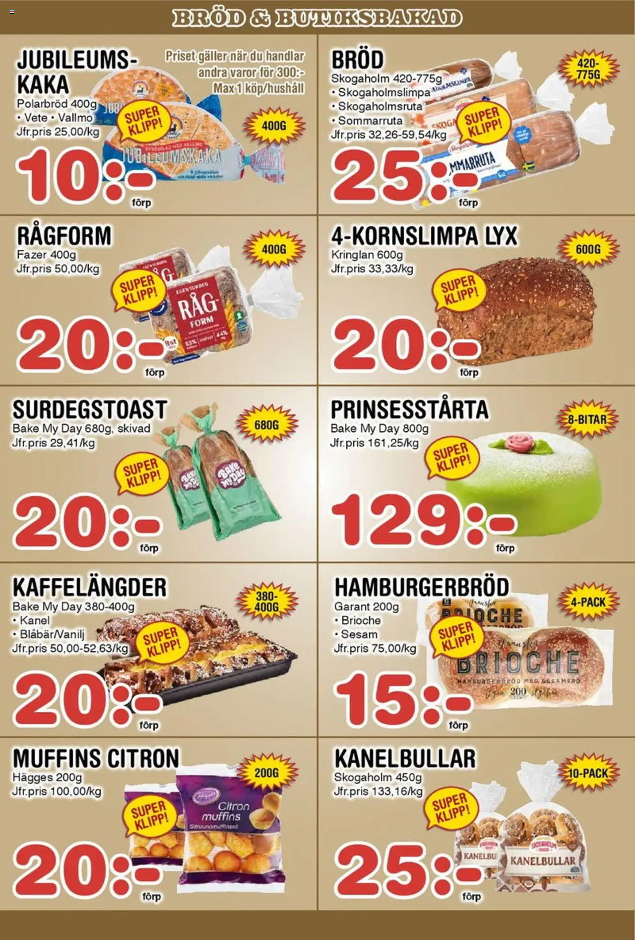 Nya Pulsen reklamblad aktuell från 04.08.2025 | Sida: 8 | Produkter: Galler, Hamburgerbröd, Kanel, Citron