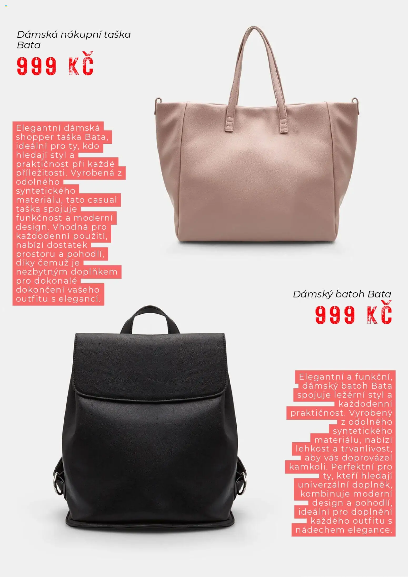 Baťa leták od 01.04.2026 | Strana: 5 | Produkty: Batoh, Nákupní taška, Taška