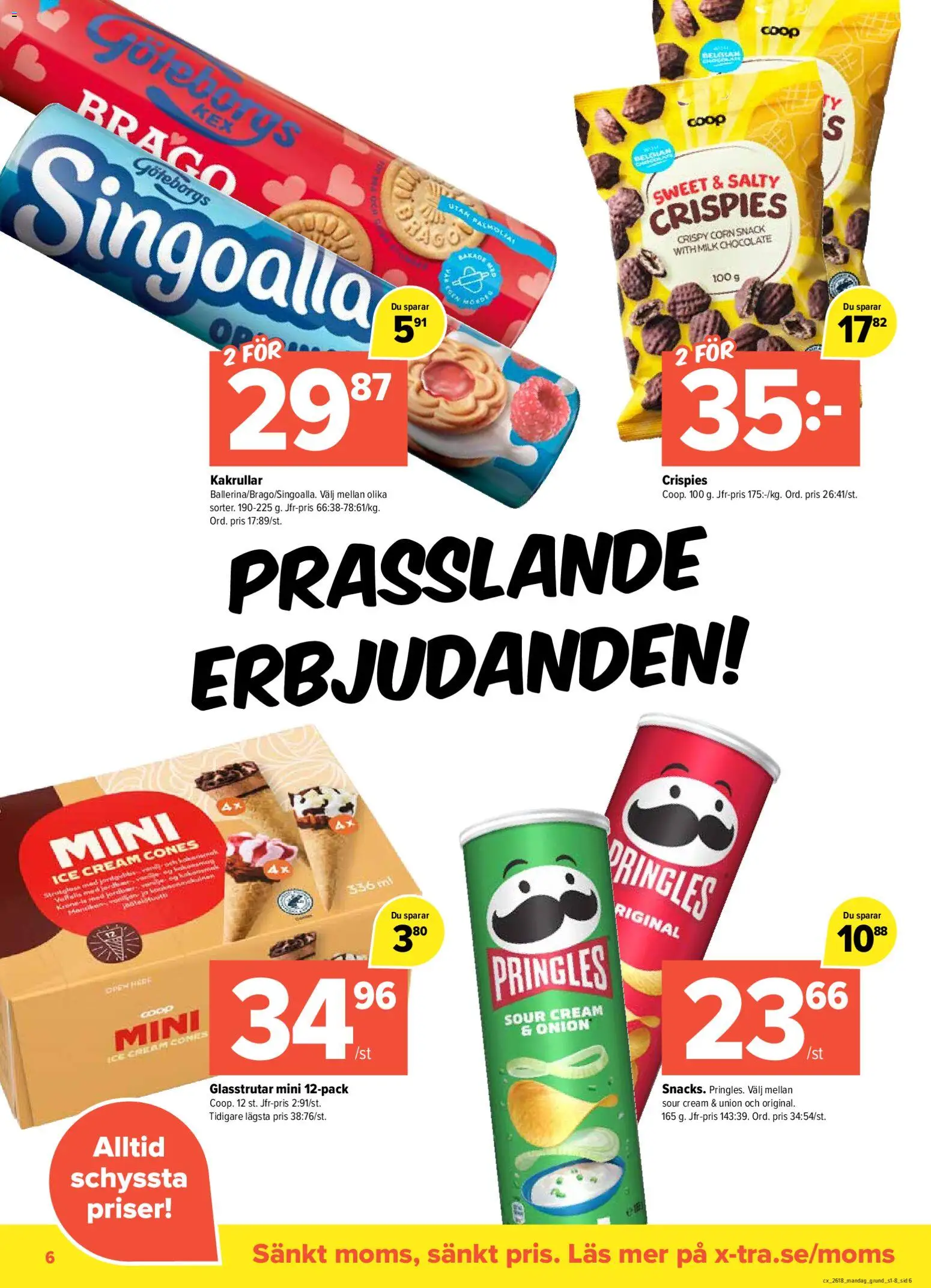 Coop X:-TRA reklamblad aktuell från 27.04.2026 | Sida: 6 | Produkter: Pringles