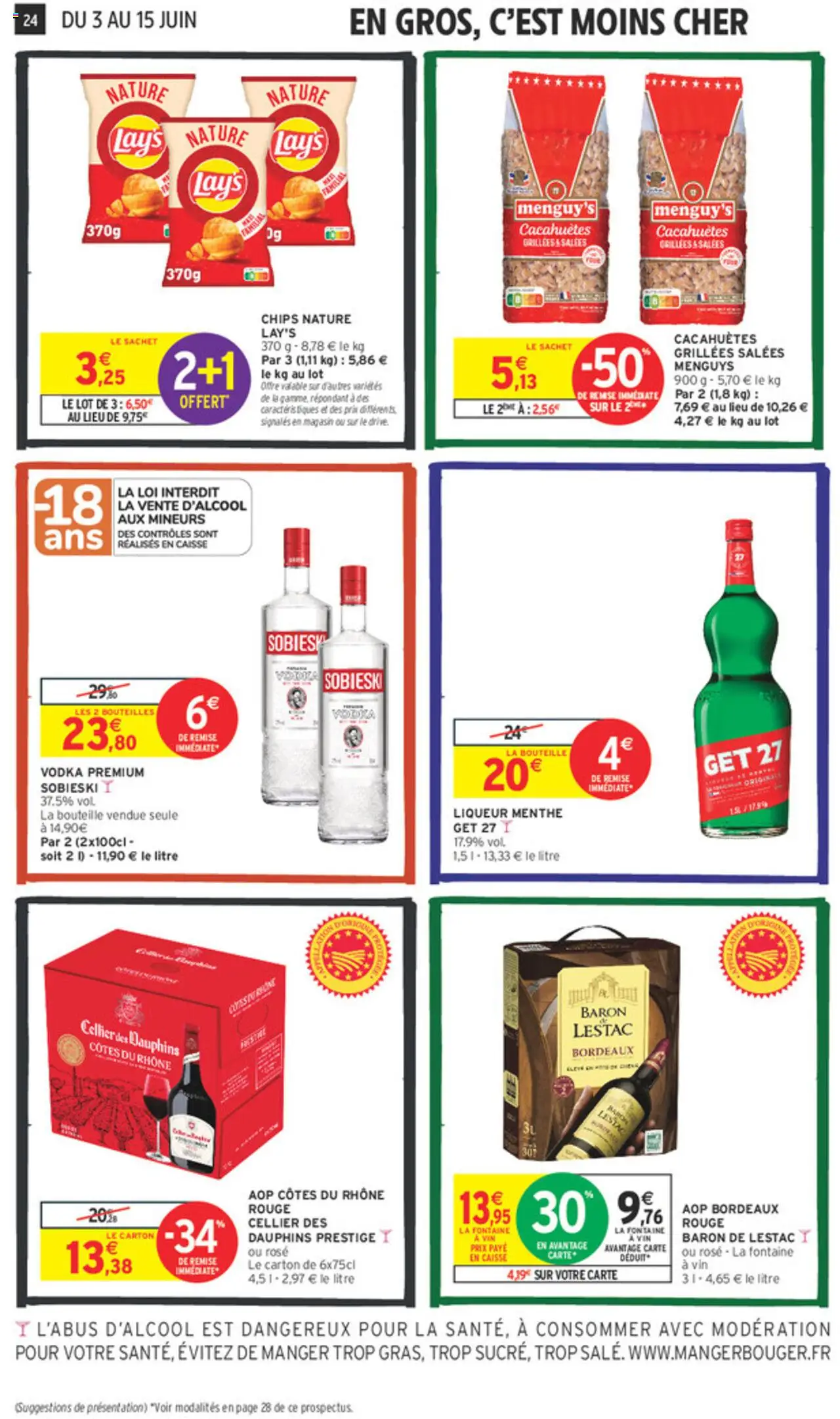  | Page: 24 | Produits: Olives, Crackers, Emmental, Chips