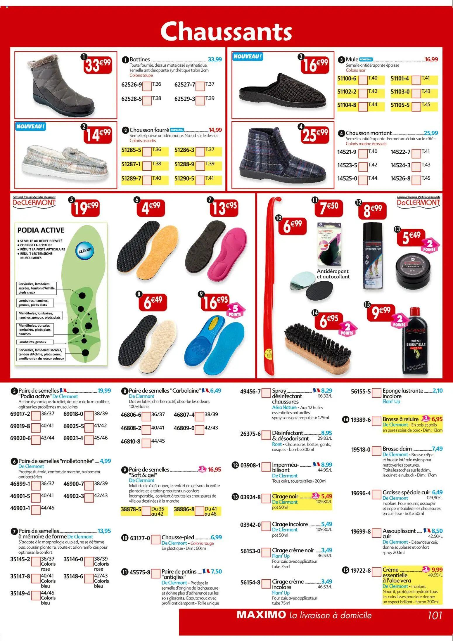 {H1} | Page: 101 | Produits: Eponge, Désodorisant, Brosse, Crème