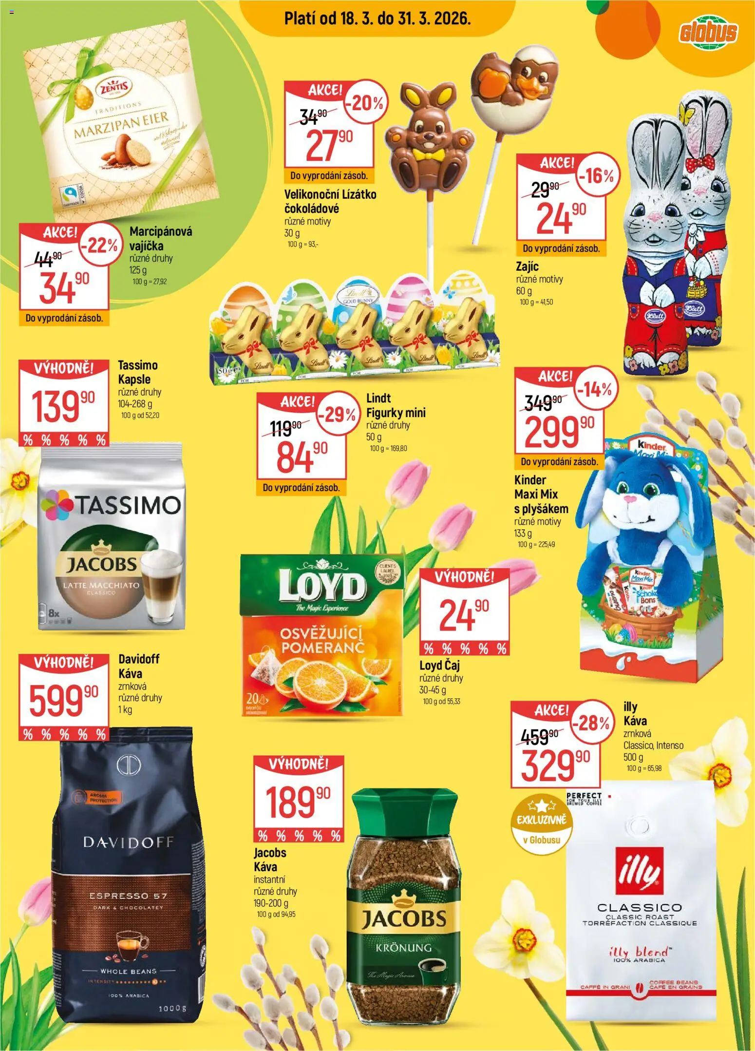 Globus leták - Ostrava od 18.03.2026 | Strana: 13 | Produkty: Vajíčka, Globus, Lindt, Jacobs