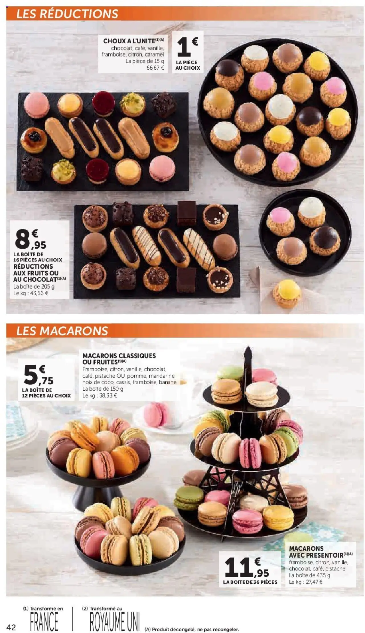{H1} | Page: 42 | Produits: Macarons, Banane, Noix
