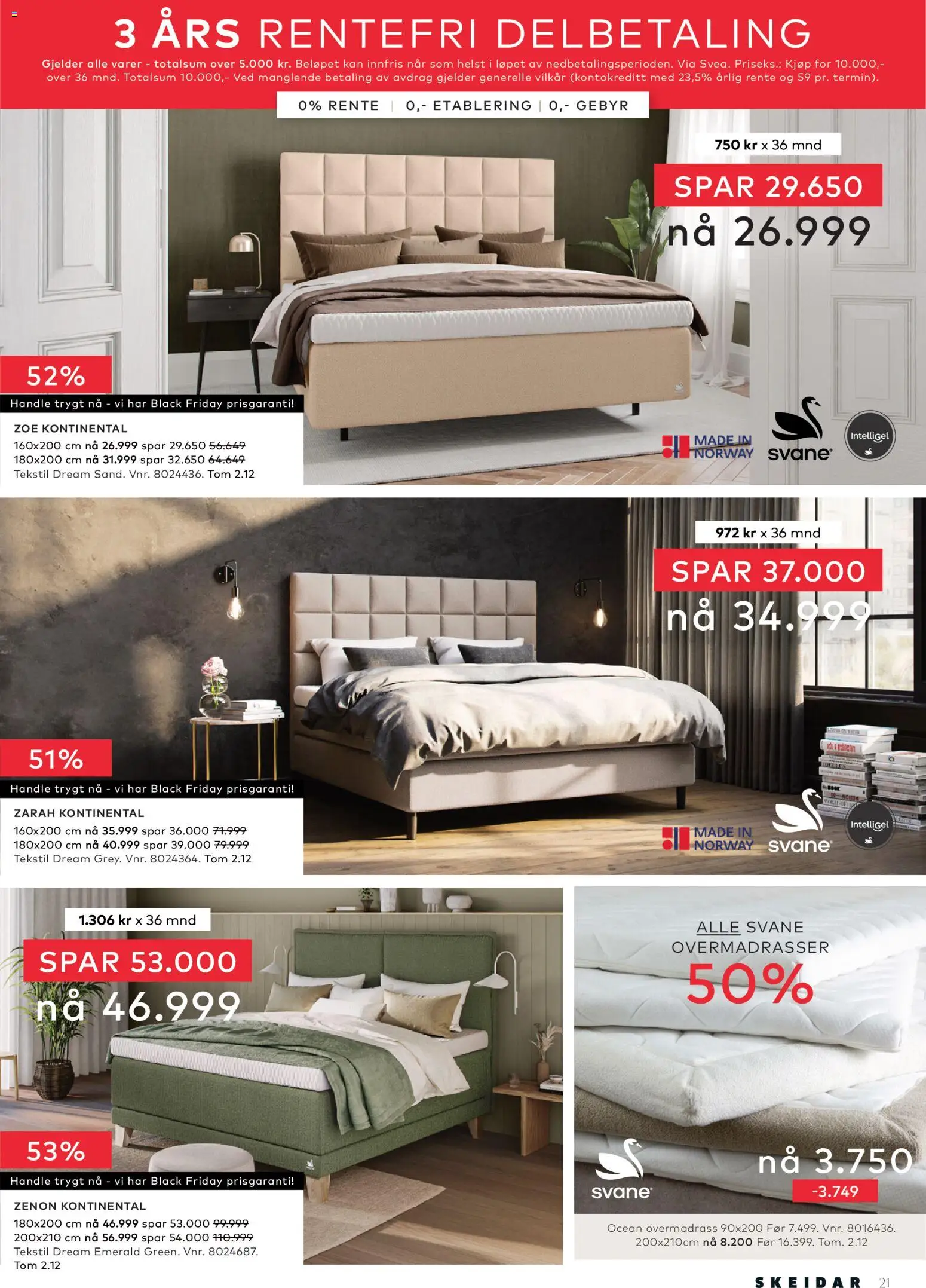 {H1} | Side: 21 | Produkter: Overmadrass