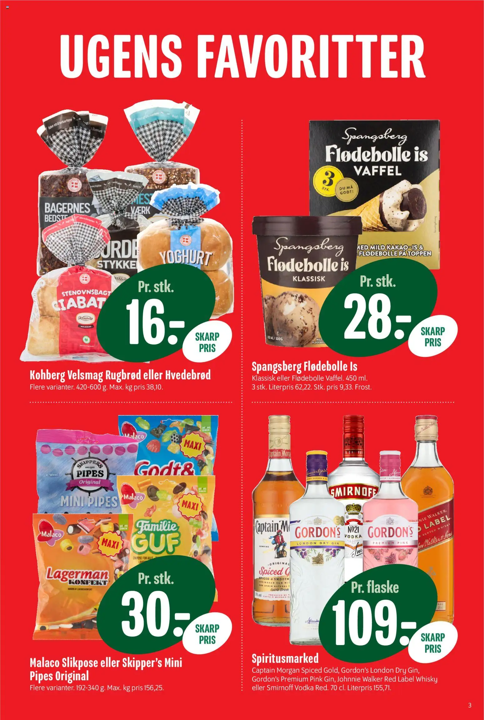 Min Købmand tilbudsavis – gyldig fra 24.04.2026 | Side: 3 | Produkter: Yoghurt, Whisky, Is, Rugbrød