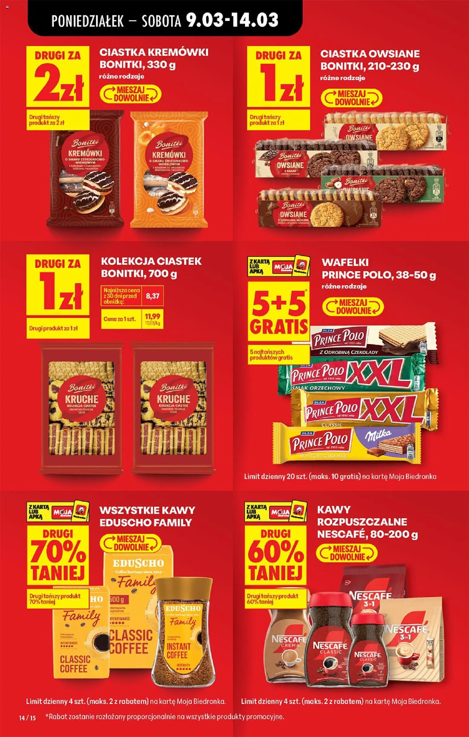 Biedronka gazetka od poniedziałku od 09.03.2026 | Strona: 16 | Produkty: Karta, Kakao, Milka, Ciastka