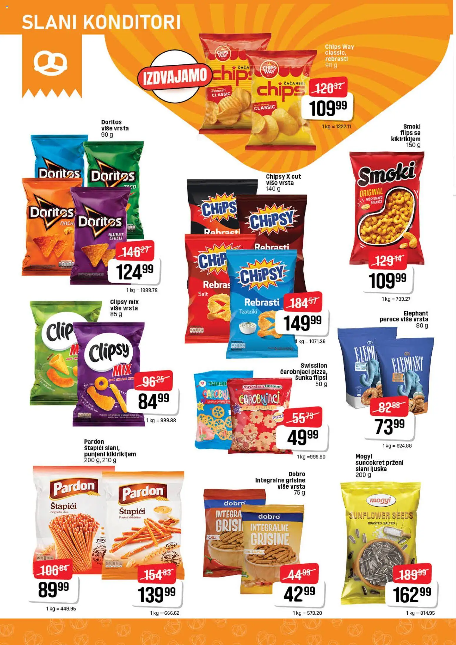 Super DIS katalog - važi od 15.01.2026 | Strana: 14 | Proizvode: Smoki, Doritos, Šunka