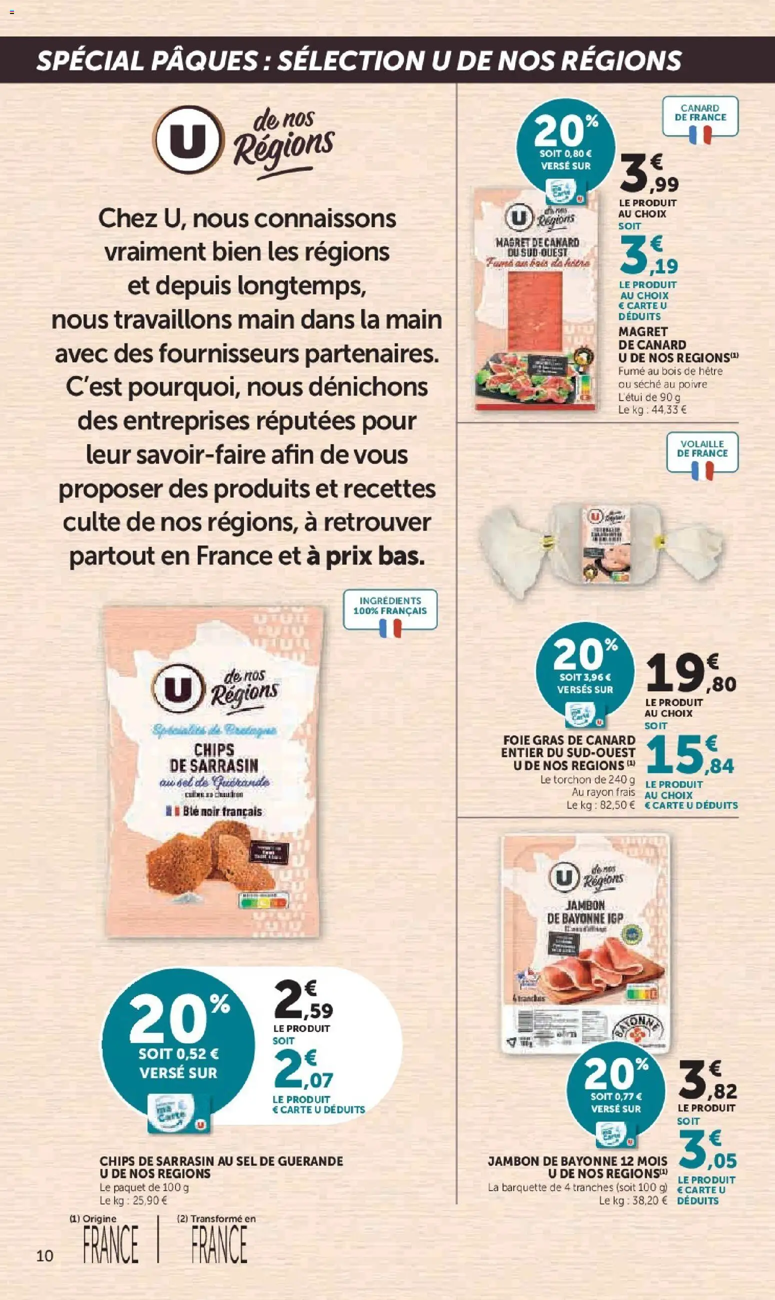 {H1} | Page: 10 | Produits: Magret de canard, Foie Gras de Canard, Volaille, Sel
