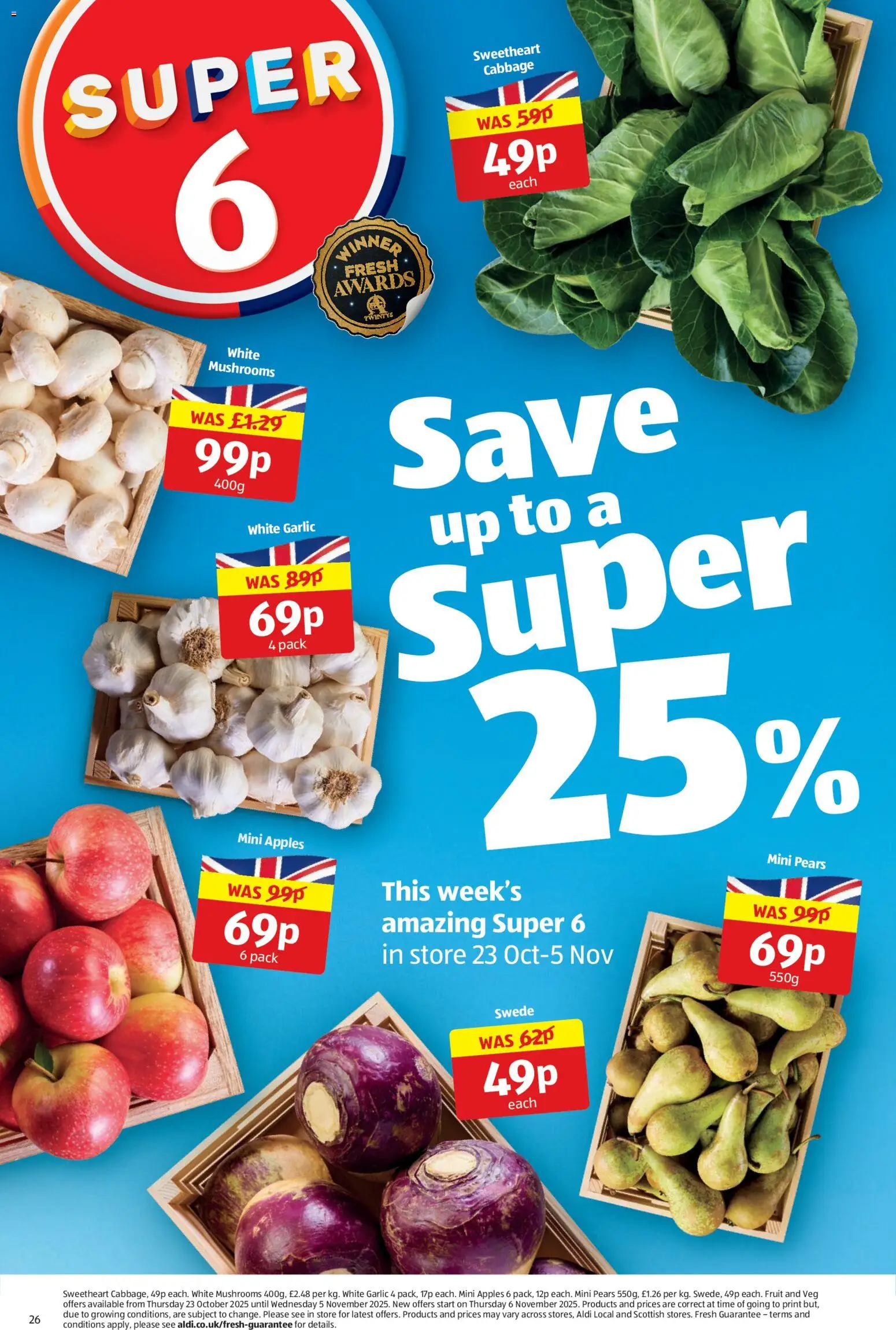 {H1} | Page: 26 | Products: Garlic, Apples, Mushrooms