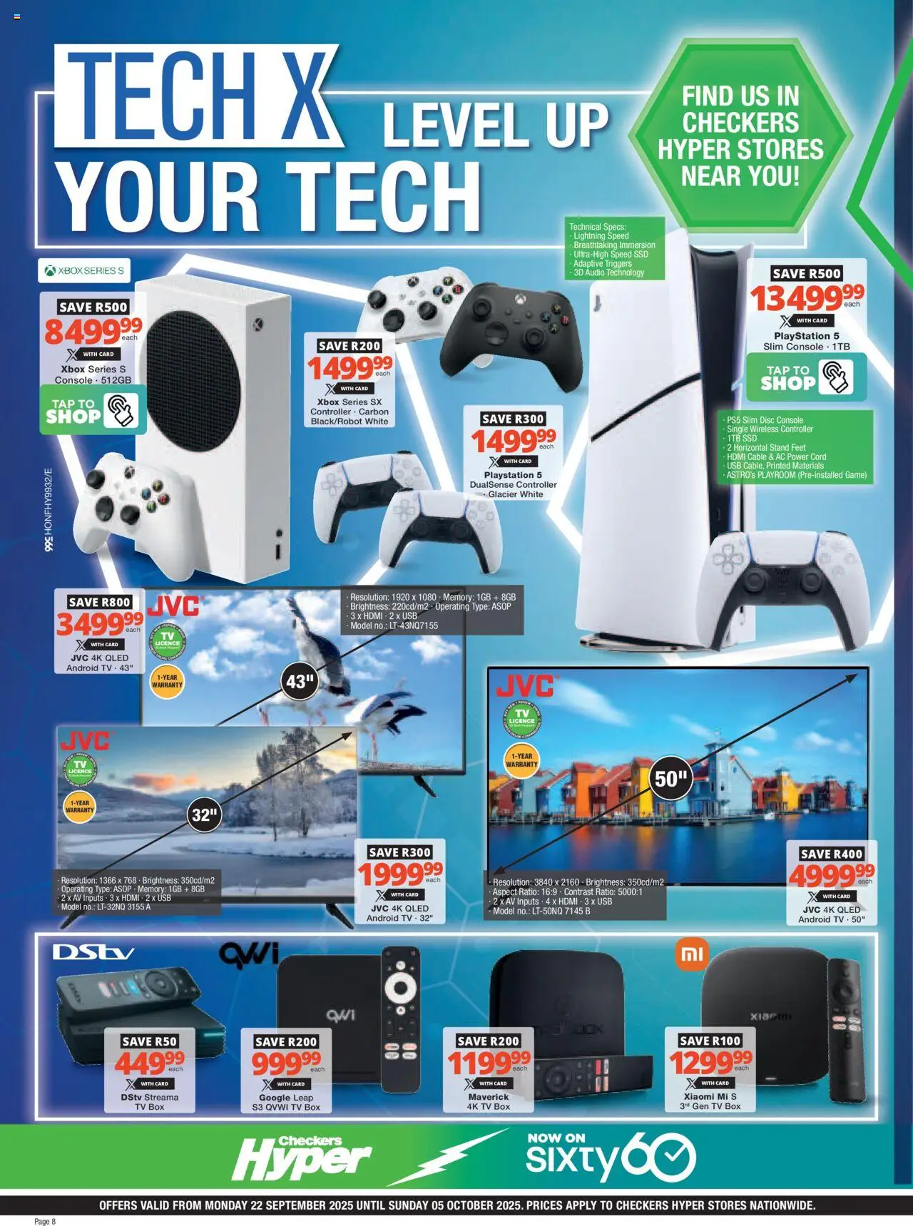 New Checkers catalogue – valid from 22.09.2025 | Page: 8 | Products: Cable, Xbox, USB, Box