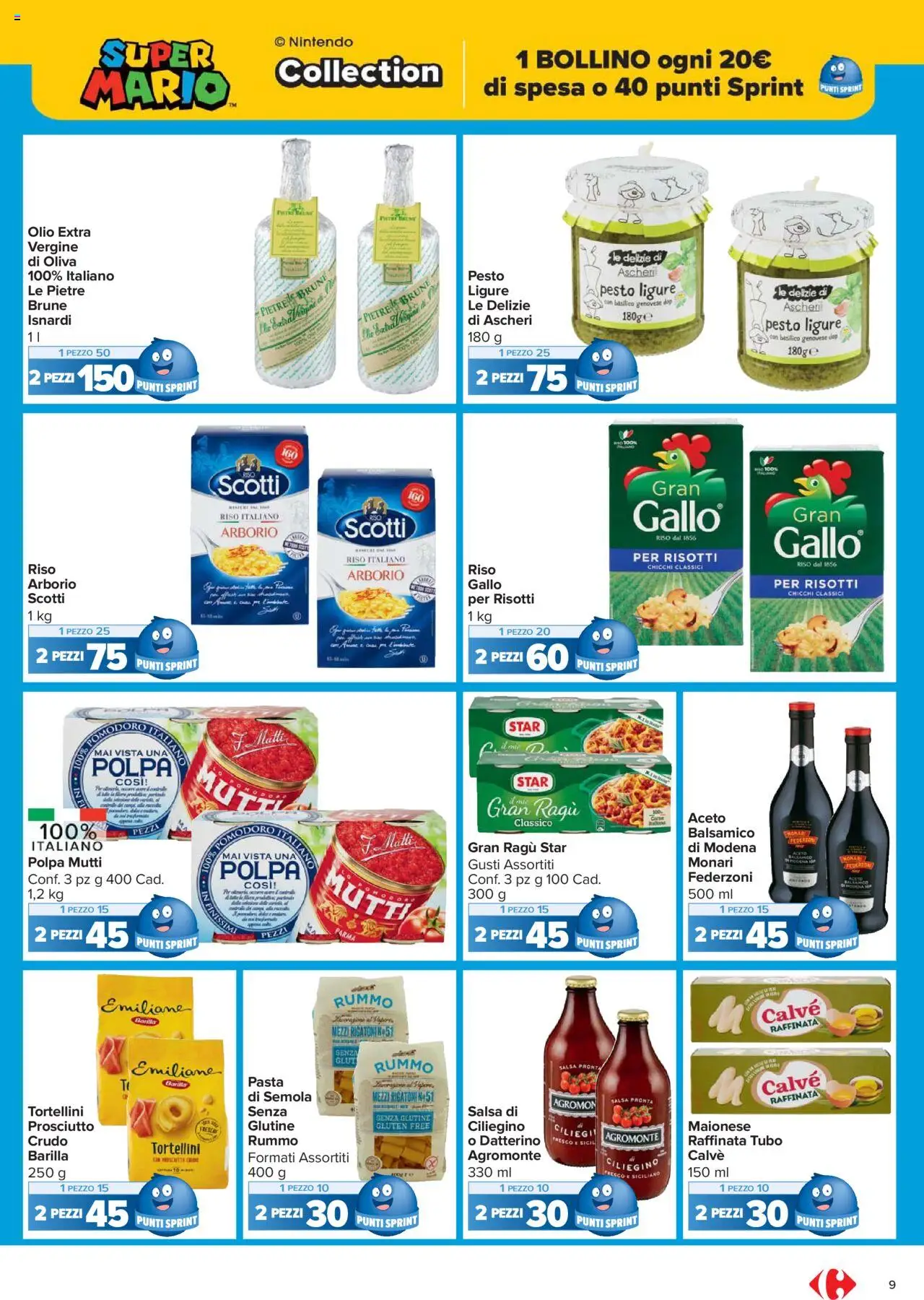 Volantino Carrefour del 10.10.2025 | Pagina: 9 | Prodotti: Riso, Prosciutto, Ragú, Mutti