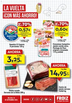 Froiz Oferta semanal │ válido desde el 08.09.2025 | Página: 5 | Productos: Jamón serrano, Jamón, Jamón cocido, Peso