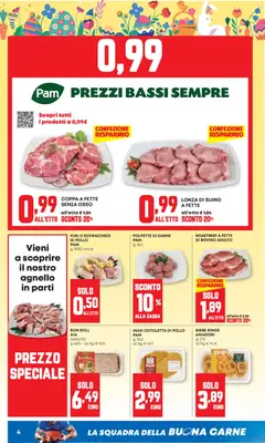 Anteprima del volantino PAM volantino valido a partire dal 26.03.2026 | Pagina: 4 | Prodotti: Bovino, Suino, Agnello, Polpette