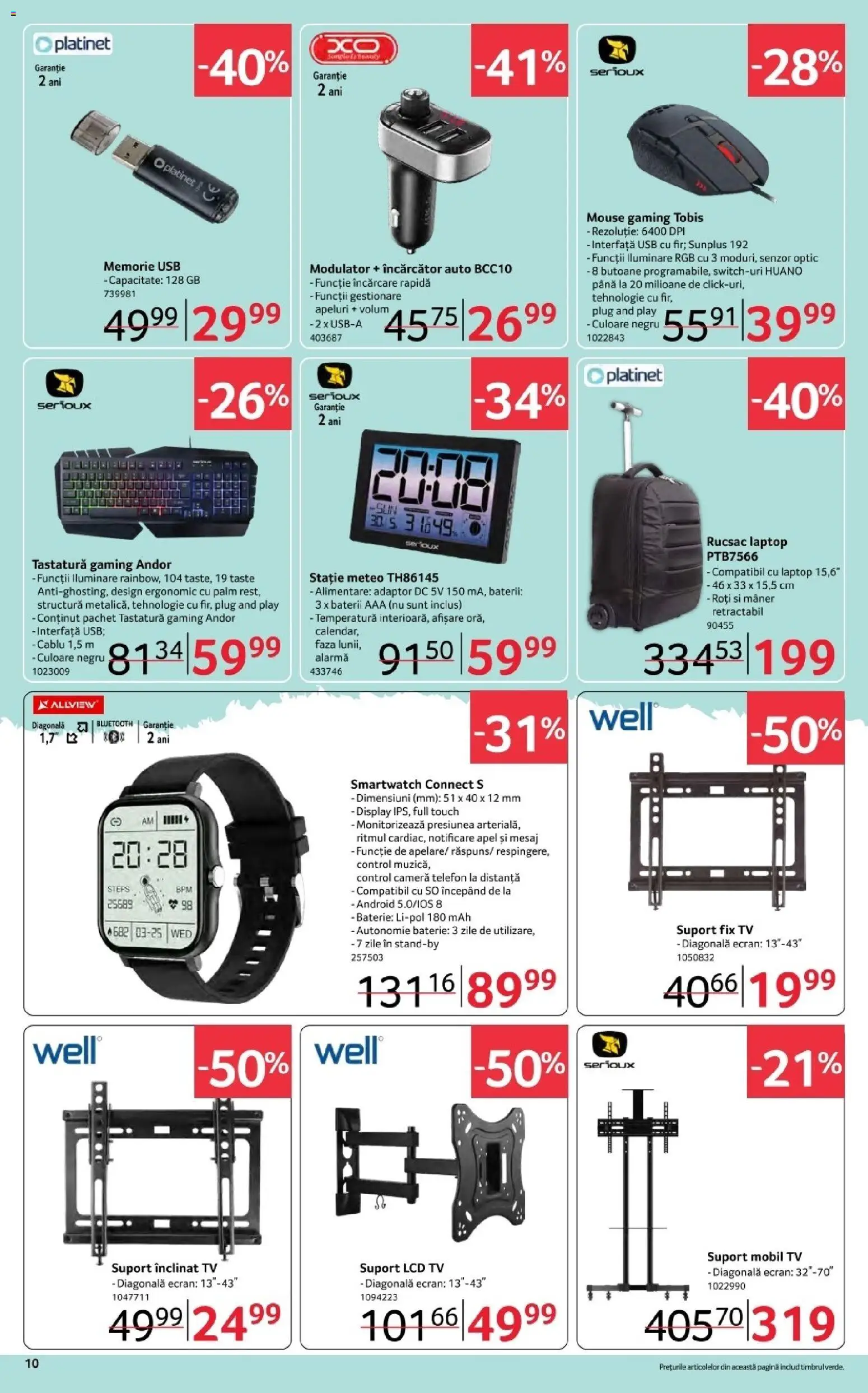 Noul catalog Selgros – valabil de la 06.03.2026 | Pagină: 10 | Produse: Tastatură, Adaptor, Smartwatch, Rucsac