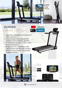 Hammer Prospekt 	 ab 13.10.2025 gültig | Seite: 7 | Produkte: USB, Laufband, Tablet