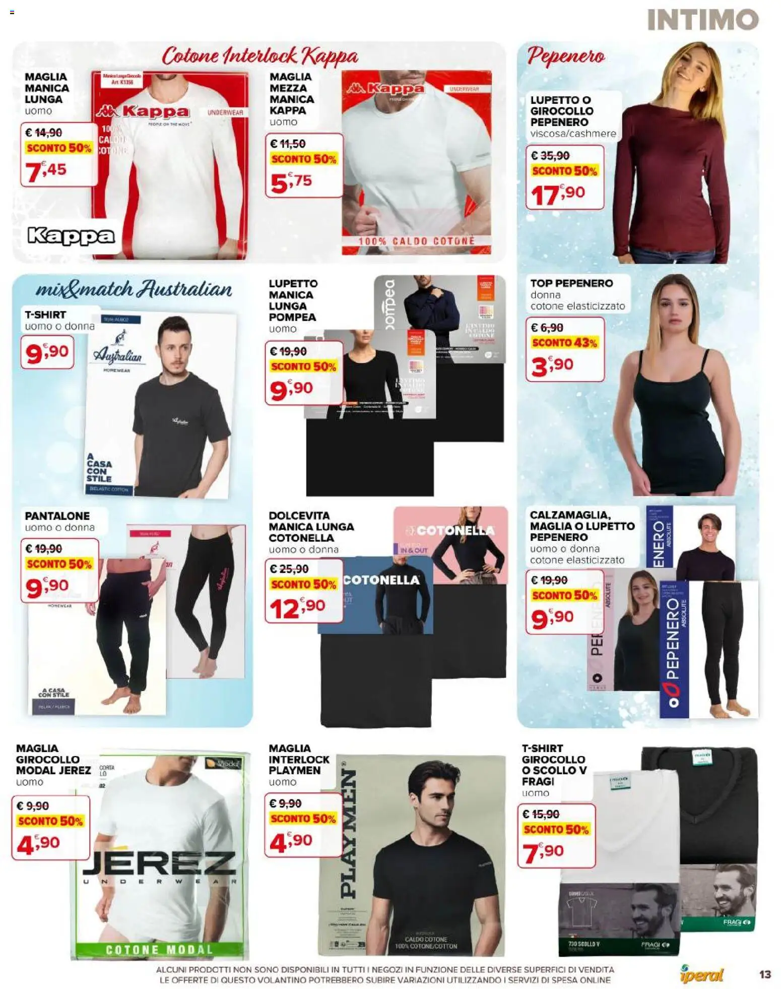 Volantino Iperal del 26.12.2025 | Pagina: 13 | Prodotti: Intimo, Top, The