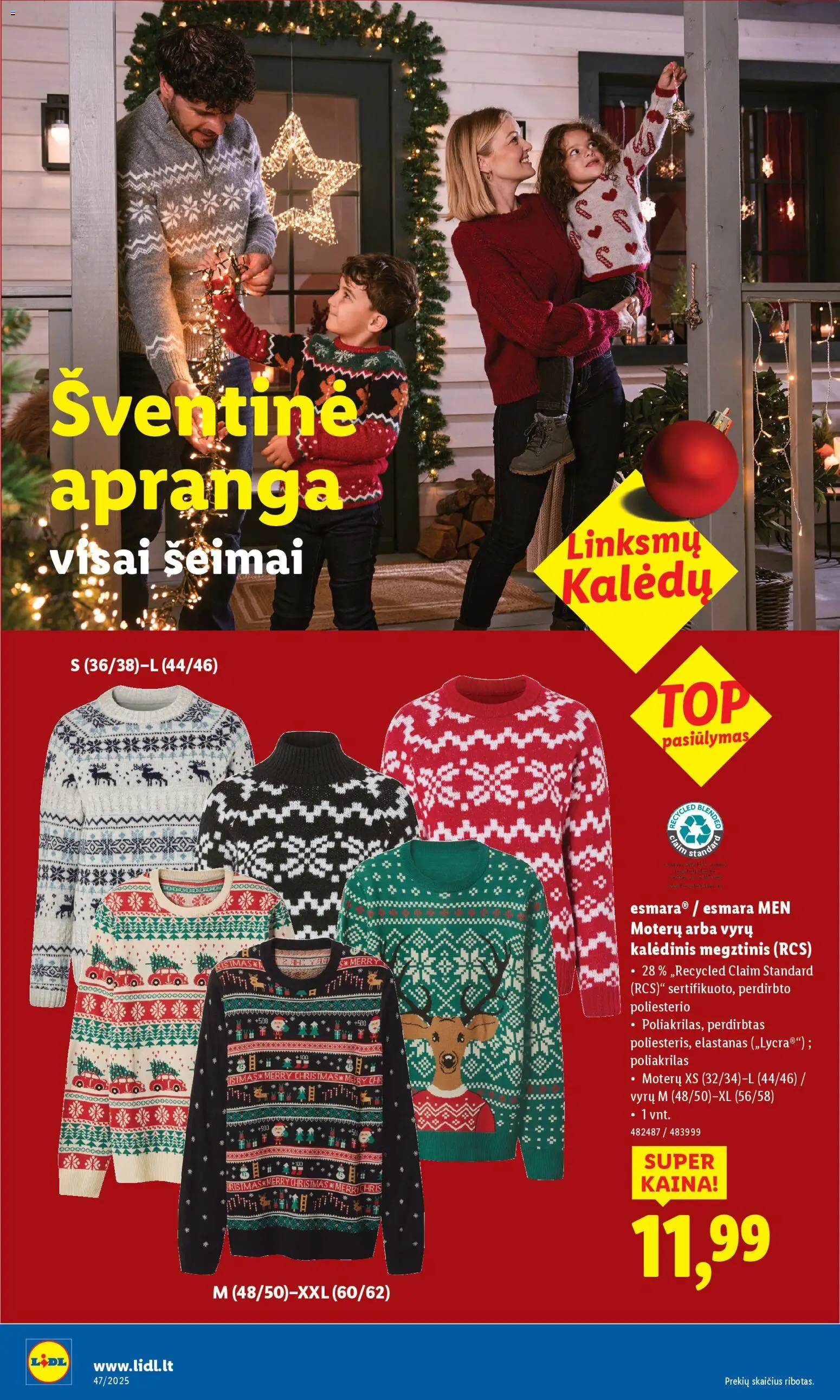 LIDL akcijos nuo 17.11.2025 | Puslapis: 2 | Prekių: Megztinis