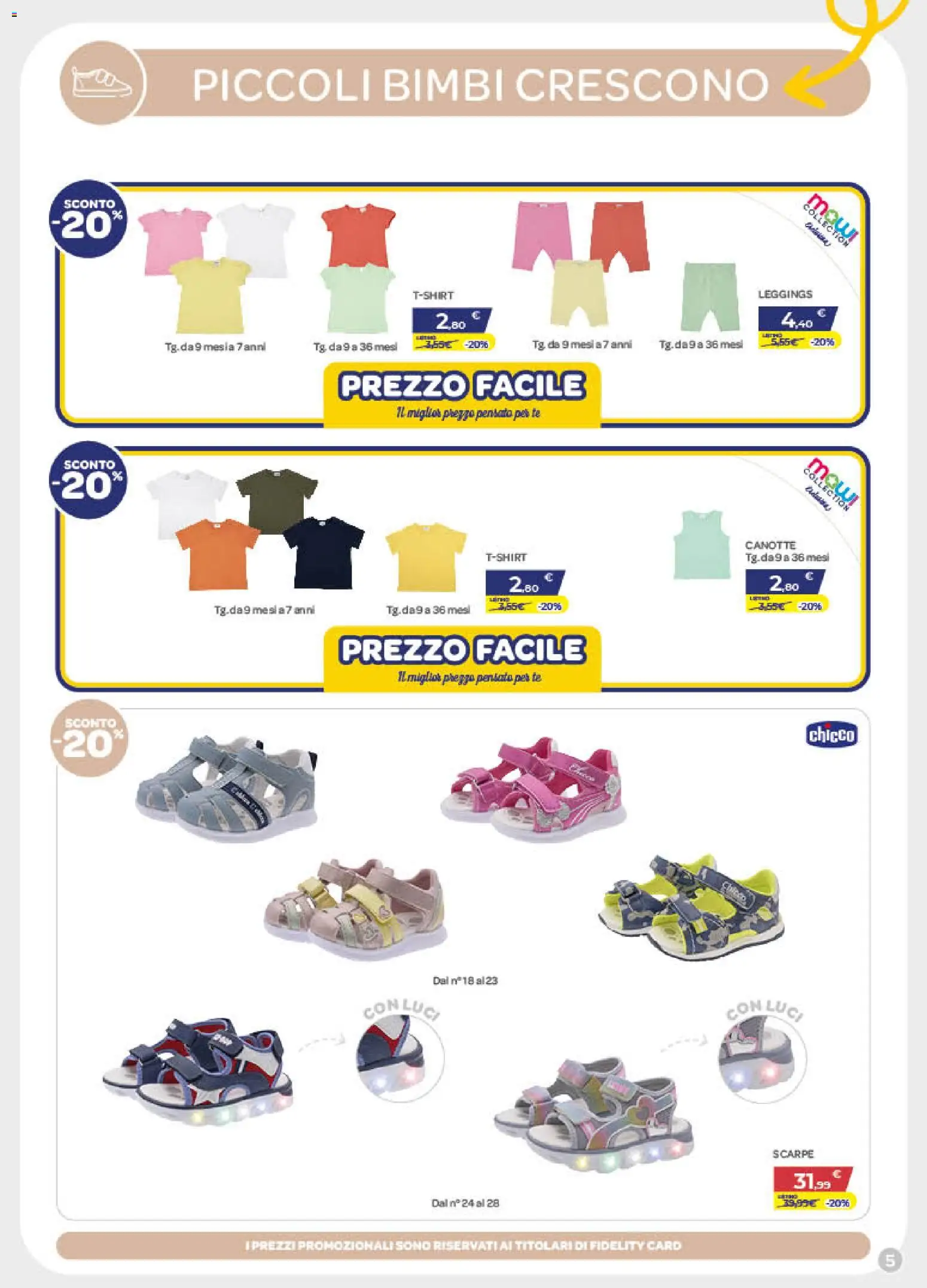 Volantino Bimbo store del 02.04.2026 | Pagina: 5 | Prodotti: Tè, Leggings, Scarpe