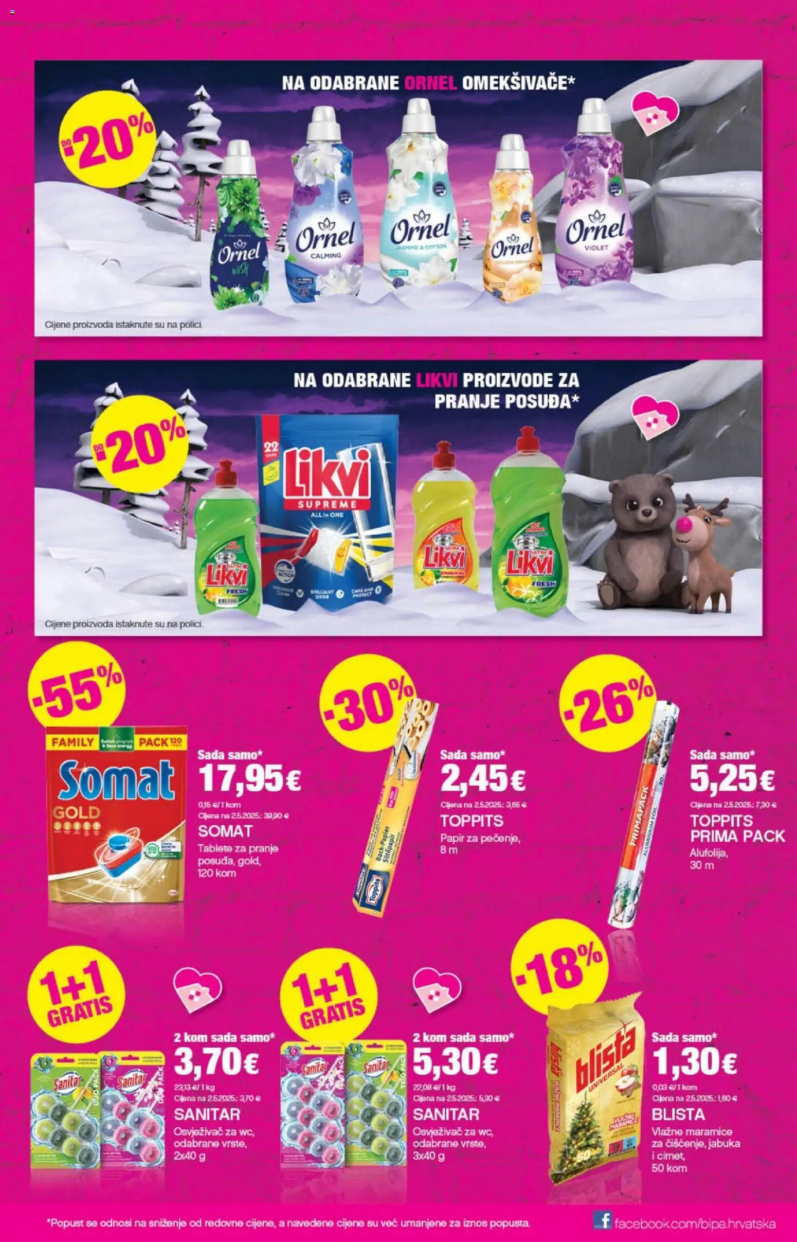 Bipa katalog | vrijedi od 11.12.2025 | Stranica: 27 | Proizvodi: Vlažne maramice, Somat, Jabuka