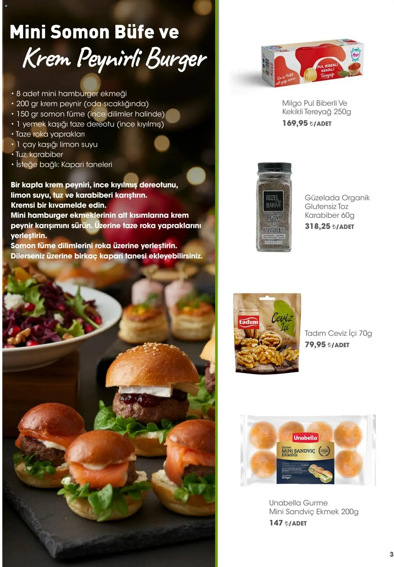 CarrefourSA Gurme  - 01.12.2025 tarihinden itibaren geçerlidir | Sayfa: 3 | Ürünler: Süt, Peynir, Karabiber, Dereotu