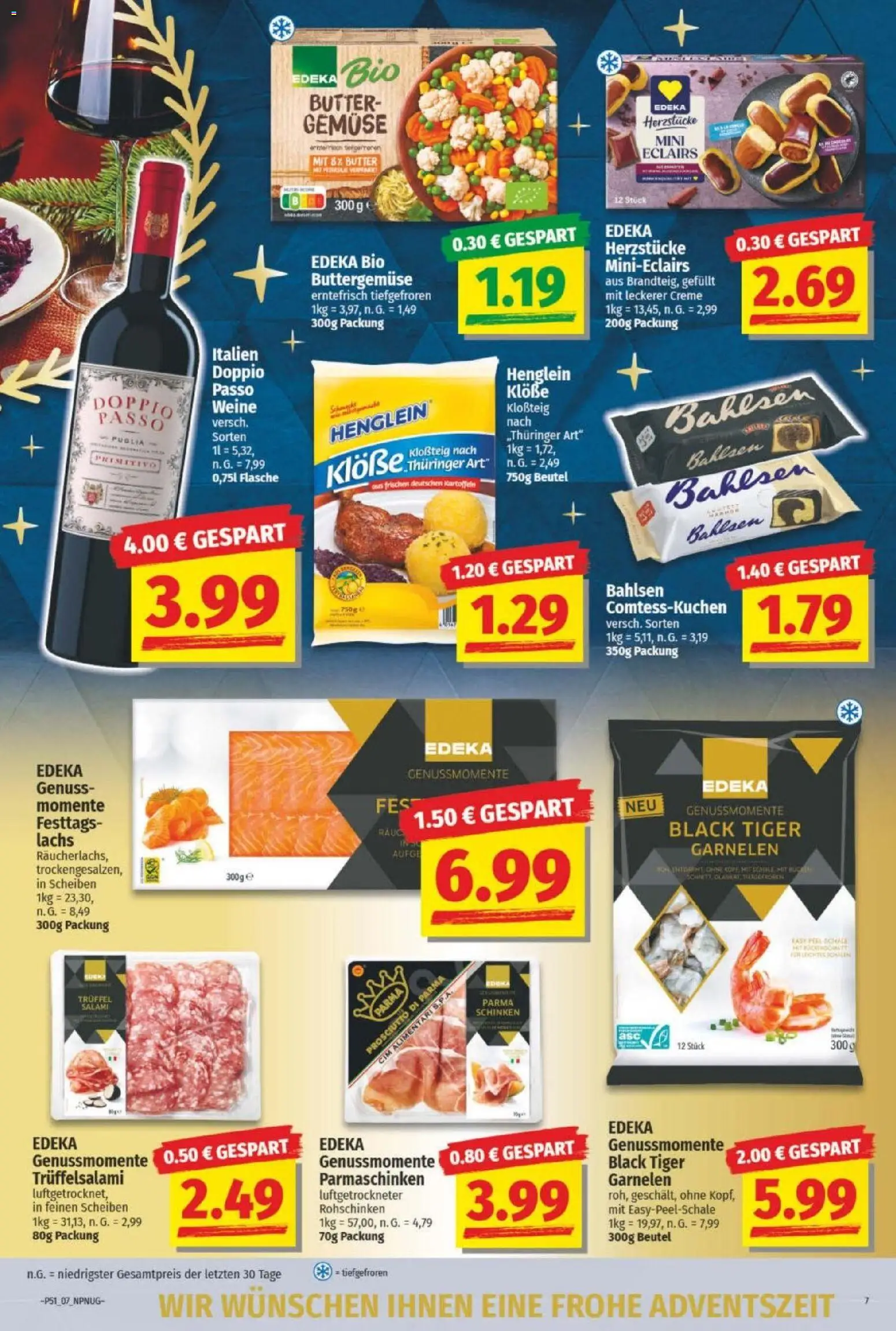 NP Discount Prospekt – gültig ab 15.12.2025 | Seite: 7 | Produkte: Garnelen, Creme, Gemüse, Schinken