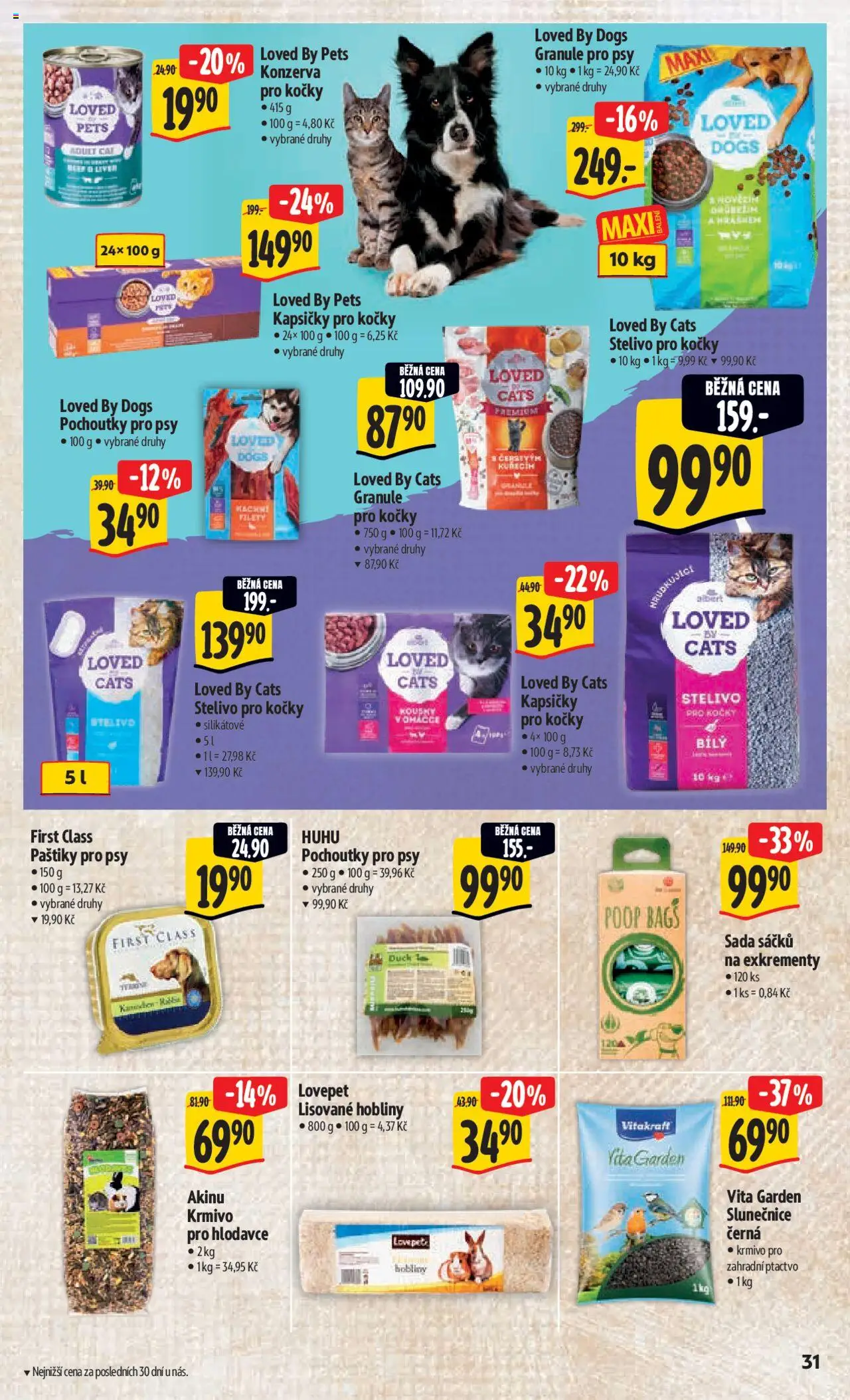 Albert leták - Hypermarket od 24.09.2025 | Strana: 39 | Produkty: Granule pro psy, Stelivo pro kočky, Granule, Stelivo