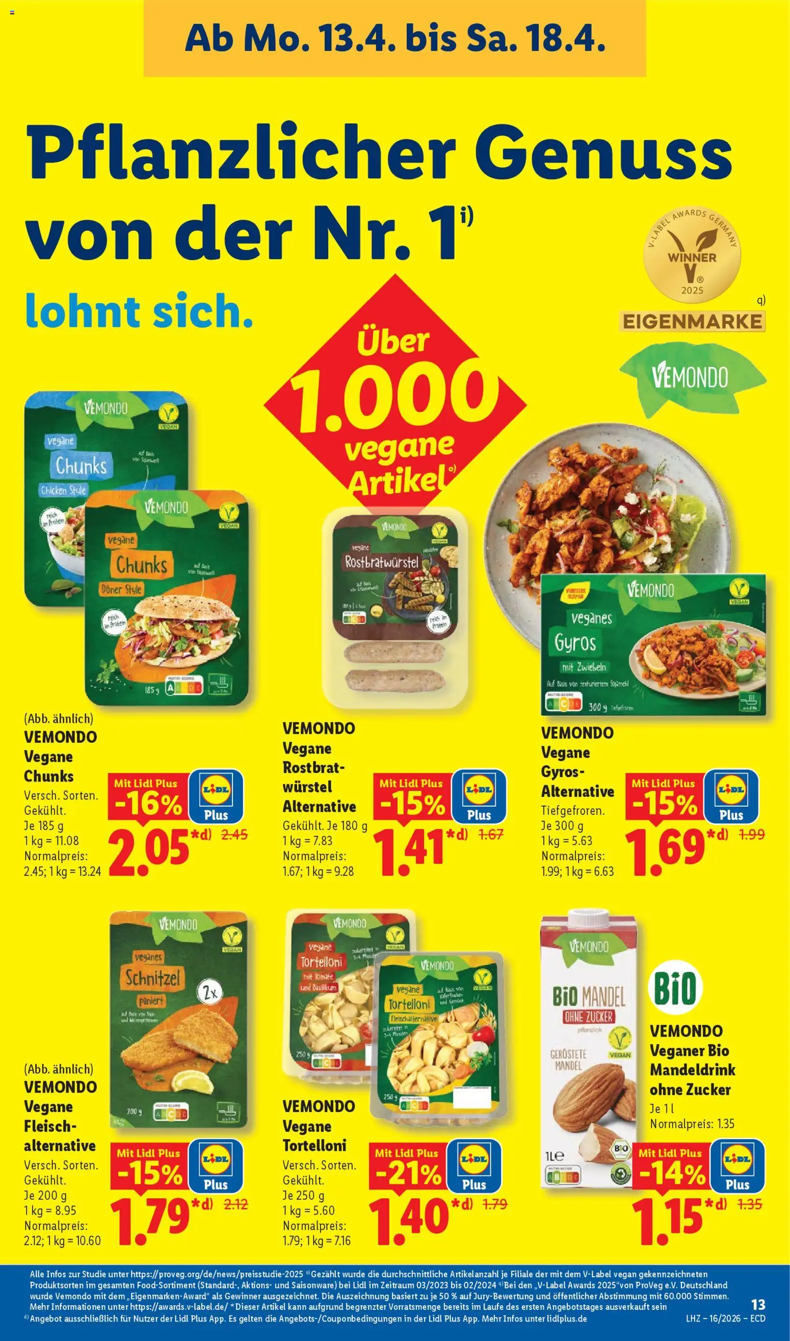 Lidl Prospekt – gültig ab 13.04.2026 | Seite: 21 | Produkte: Schnitzel, Zwiebeln, Zucker, Fleisch