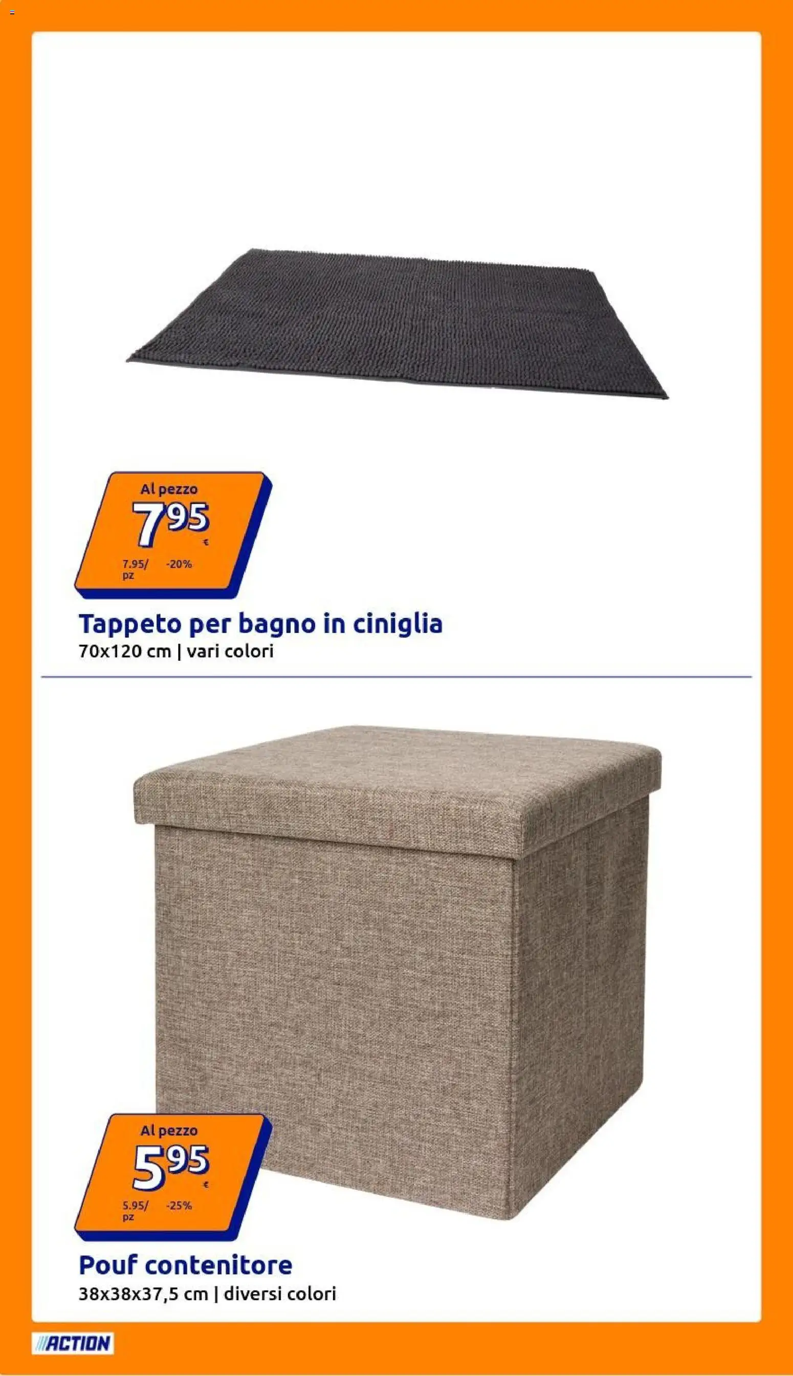 Volantino Action del 25.02.2026 | Pagina: 4 | Prodotti: Contenitore, Bagno, Tappeto