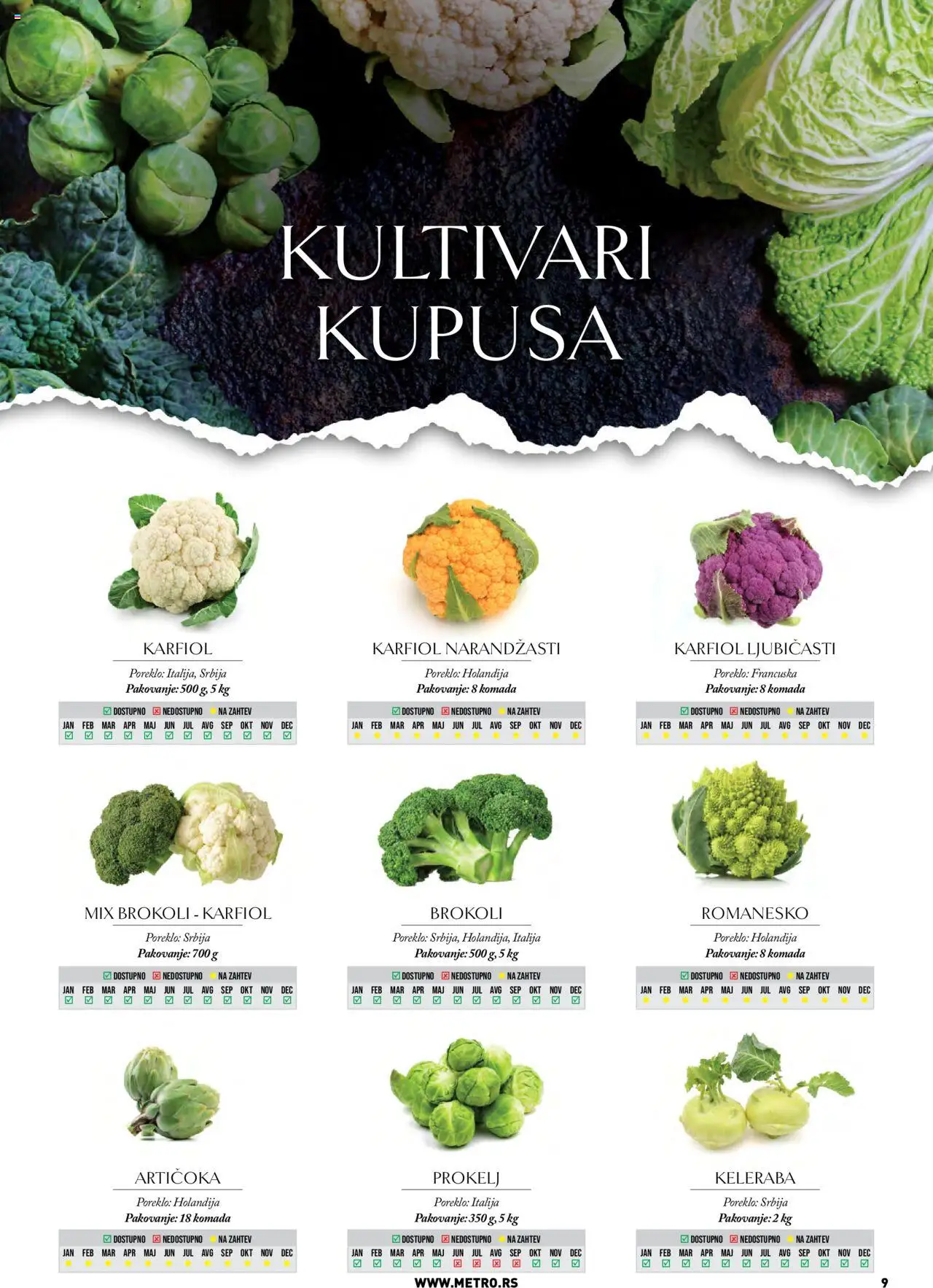 Metro katalog - važi od 07.10.2025 | Strana: 9 | Proizvode: Karfiol, Pakovanje