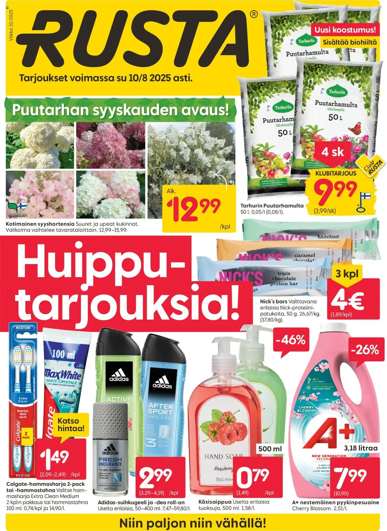  | Sivu: 1 | Tuotteet: Hammastahna, Käsisaippua
