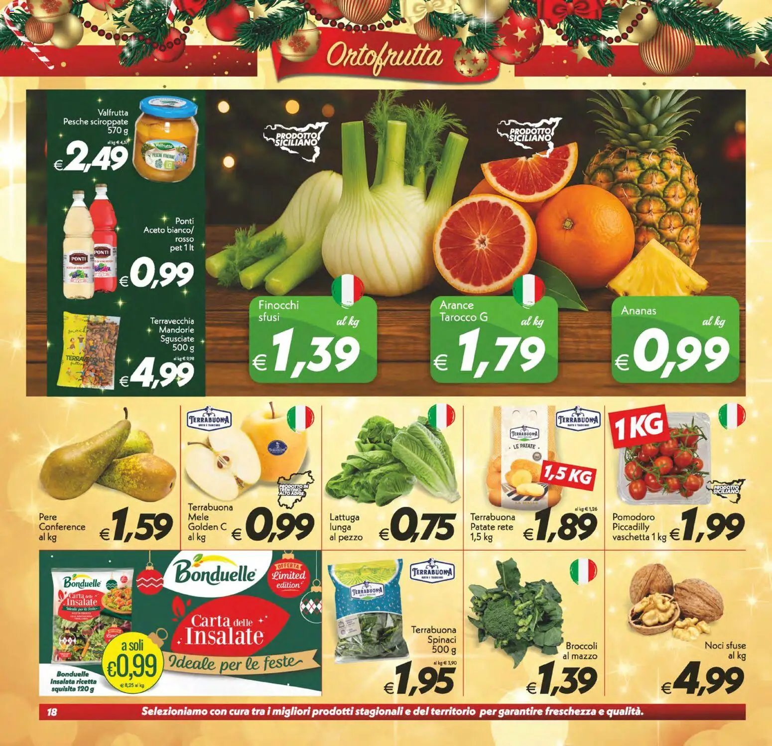 Volantino SuperConveniente del 16.12.2025 | Pagina: 18 | Prodotti: Patate, Pomodoro, Aceto, Lattuga